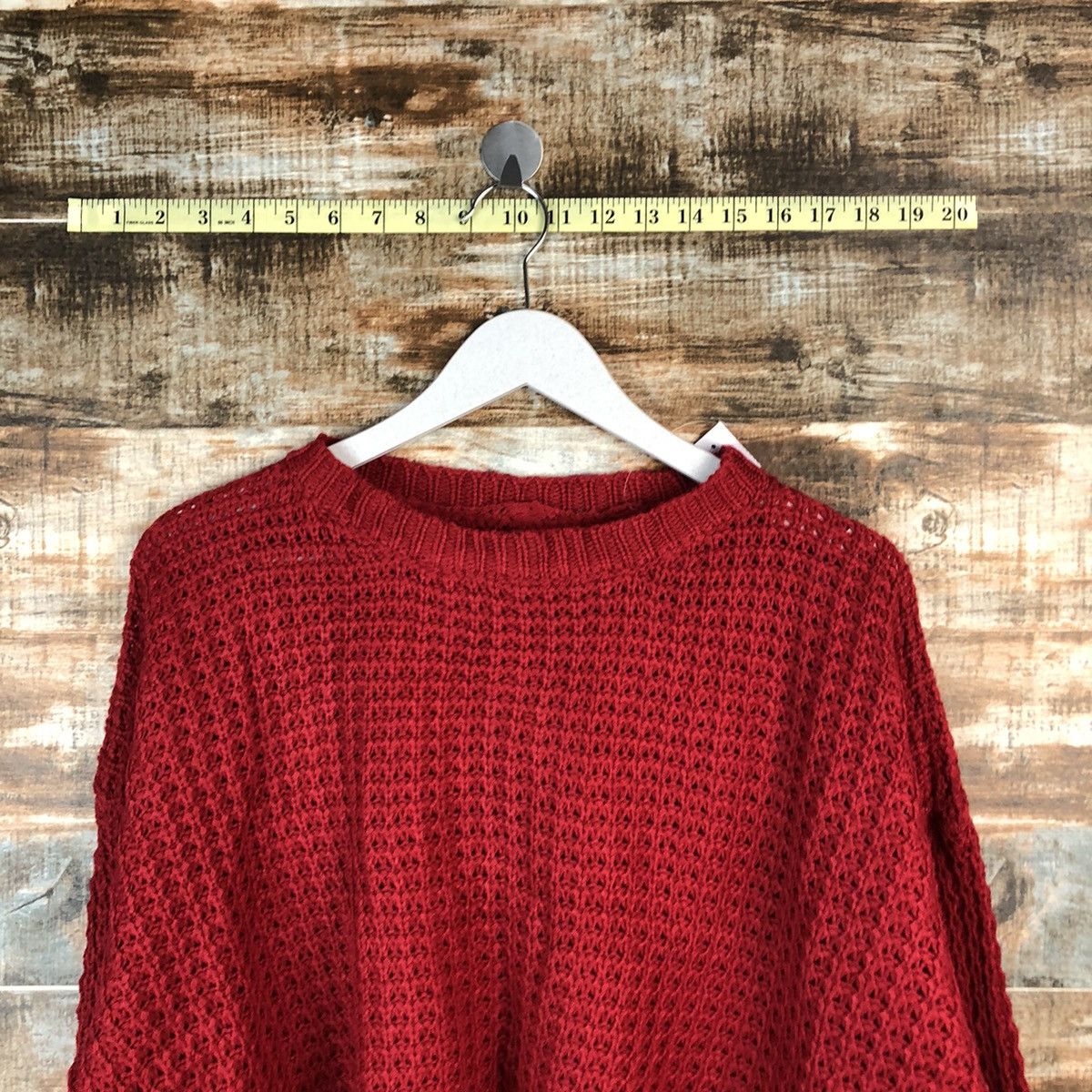 Vintage YPS Red ripped vintage crop top Knitwear #A1378 Size M / US 6-8 / IT 42-44 - 5 Thumbnail