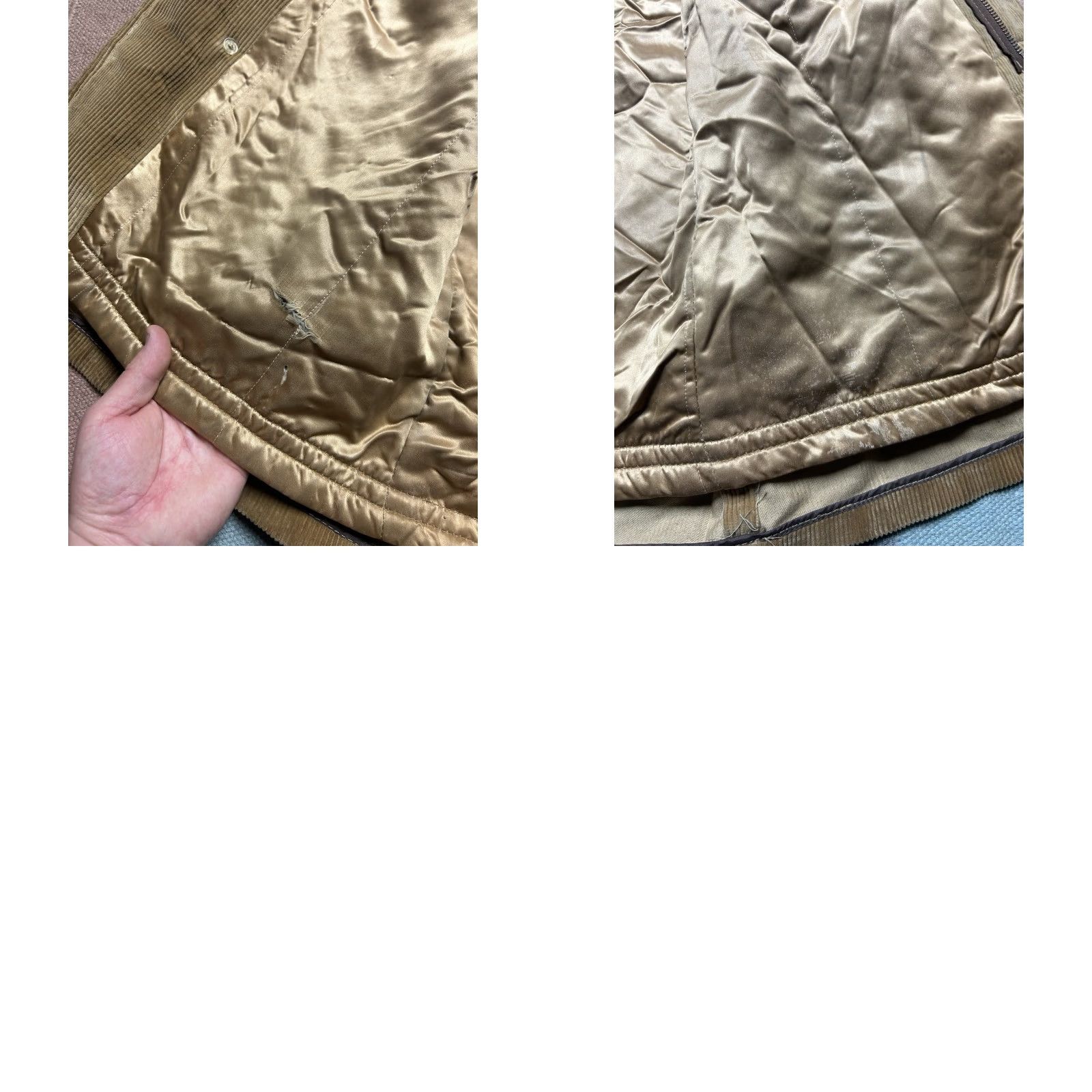JCPenney VINTAGE JCPenney Corduroy Jacket Overcoat Hooded Lined Distressed Large 42 Men Jacket Corduroy Beige 70s Size US L / EU 52-54 / 3 - 11 Thumbnail