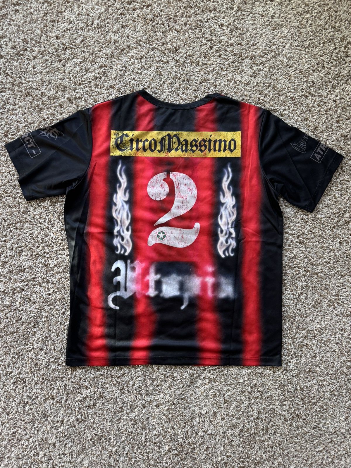 Travis Scott Italy Soccer Jersey Black Red