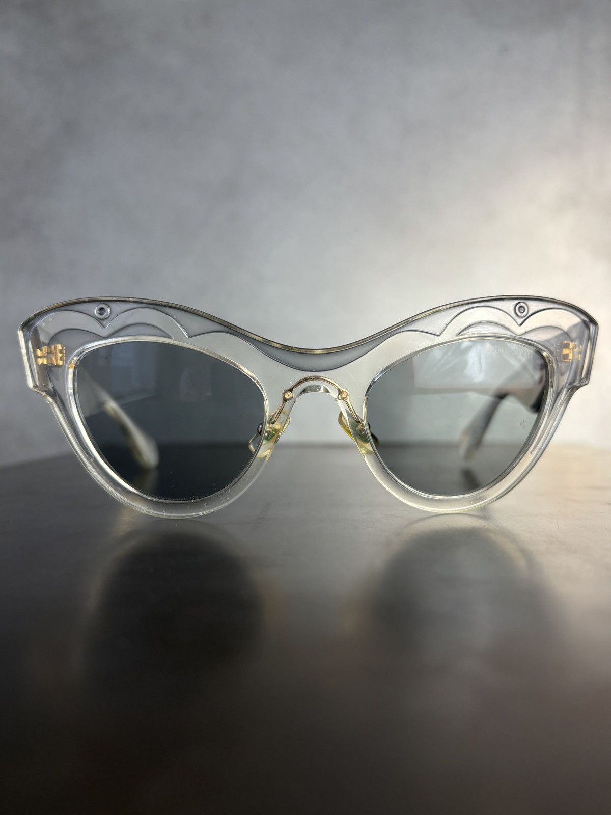 Miu Miu × Prada S/S 2014 Miu Miu Sunglasses Indie Sleeze Clear Translucent Size ONE SIZE - 6 Thumbnail