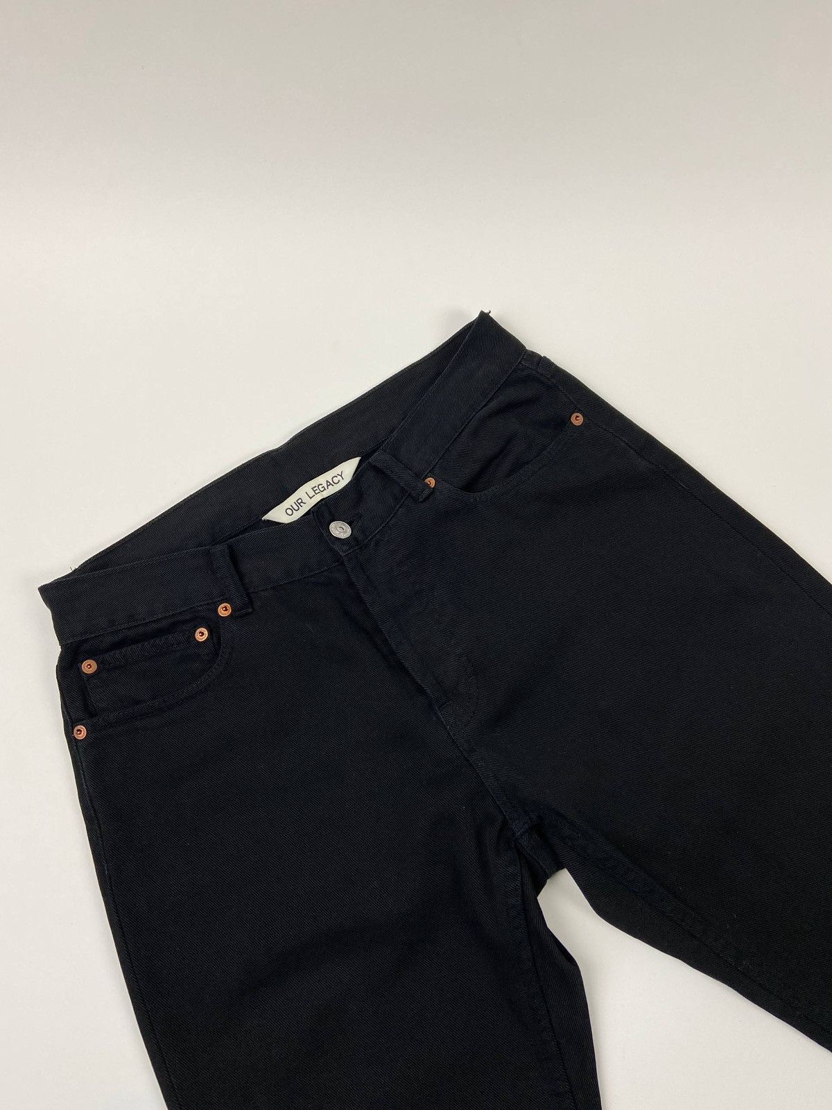 Our Legacy First Cut Black Straight Fit Made in Portugal 🇵🇹 Denim Pants Size US 33 - 2 Thumbnail