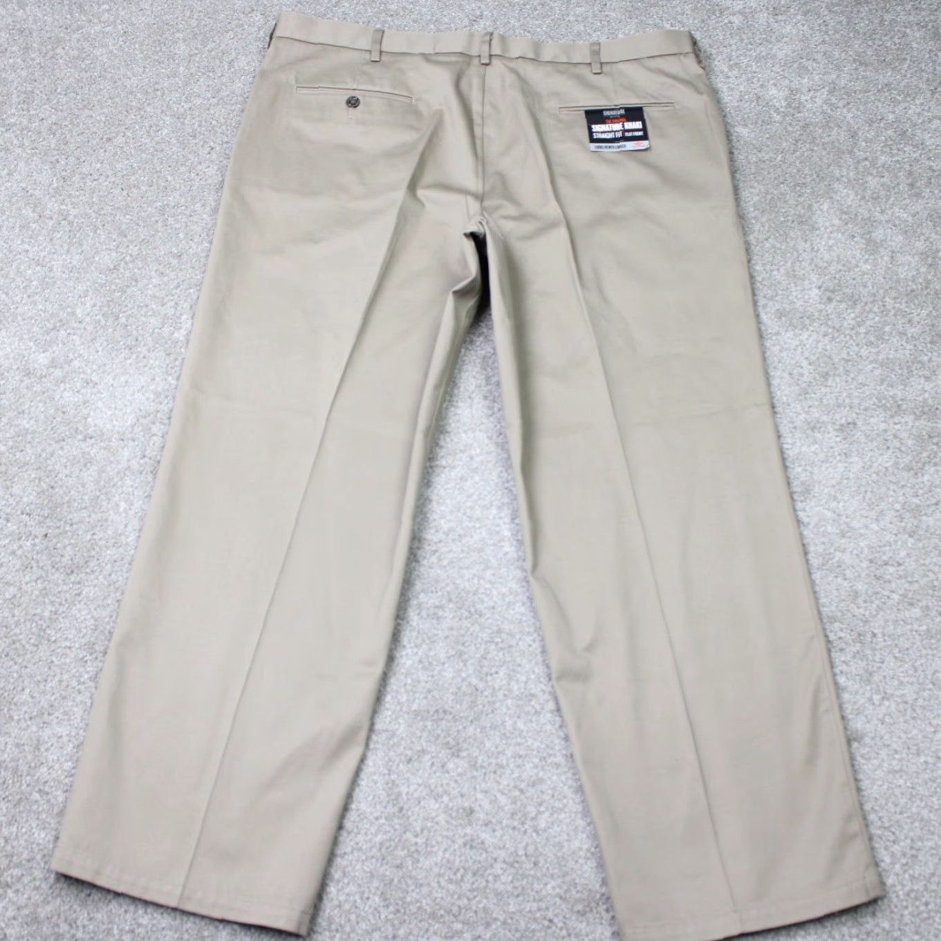 Dockers Dockers Pants Mens 42x30 Beige Signature Khaki Straight Fit Chino Flat Front NWT Size US 42 / EU 58 - 5 Thumbnail