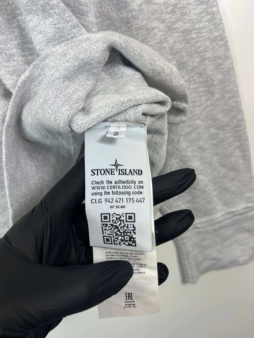 Stone Island Stone Island Sweater Light Grey V-Neck Knit Pullover Size S Size US S / EU 44-46 / 1 - 4 Thumbnail