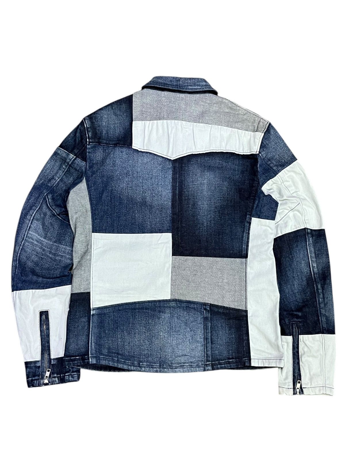 semanticdesign FYE🔥SEMANTIC DESIGN Designer Grunge Patchwork Denim Jacket Size US M / EU 48-50 / 2 - 3 Thumbnail