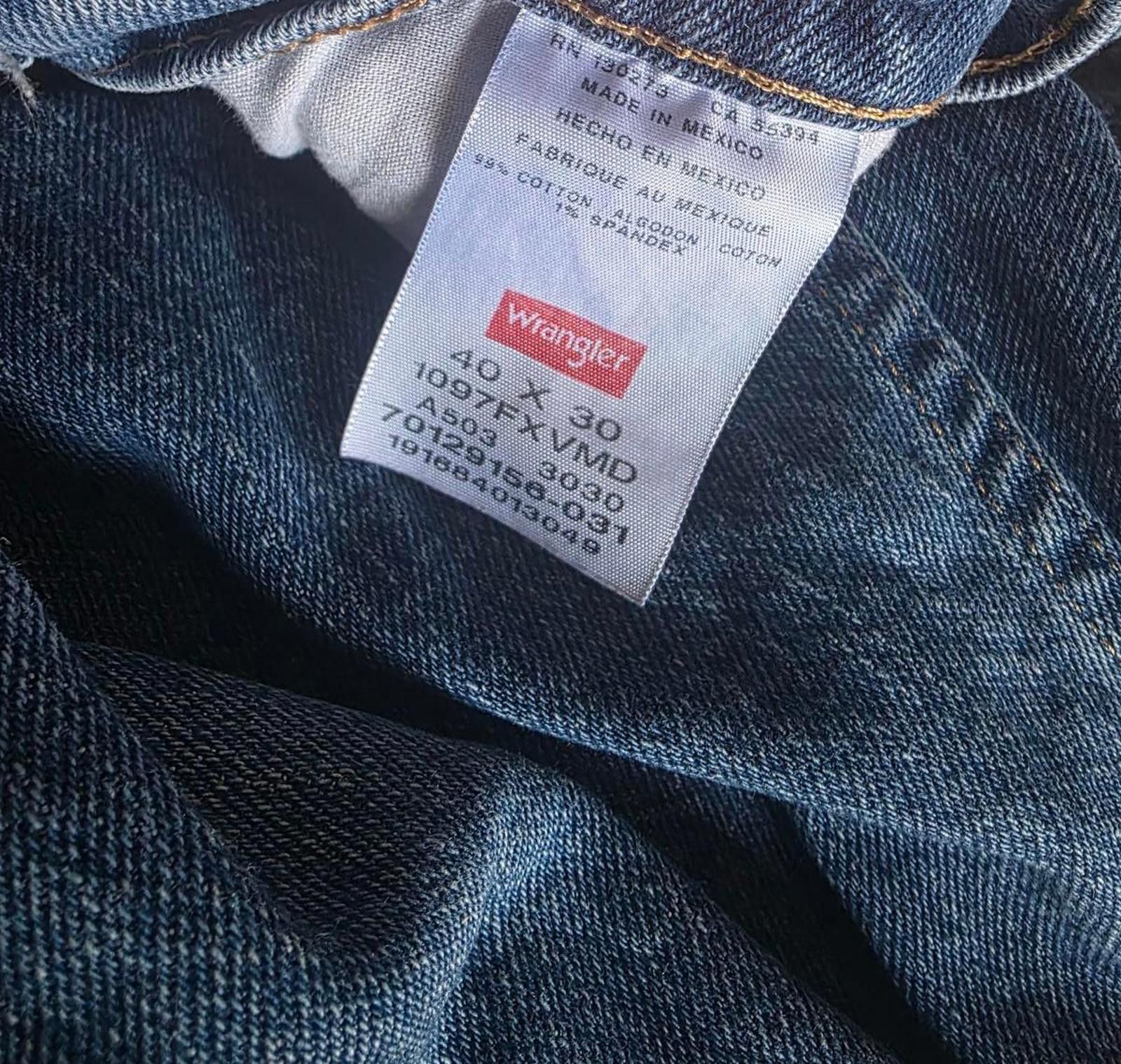 Wrangler Wrangler Jeans Mens 40x30 Blue Denim Straight Leg Workwear Size US 40 / EU 56 - 3 Thumbnail