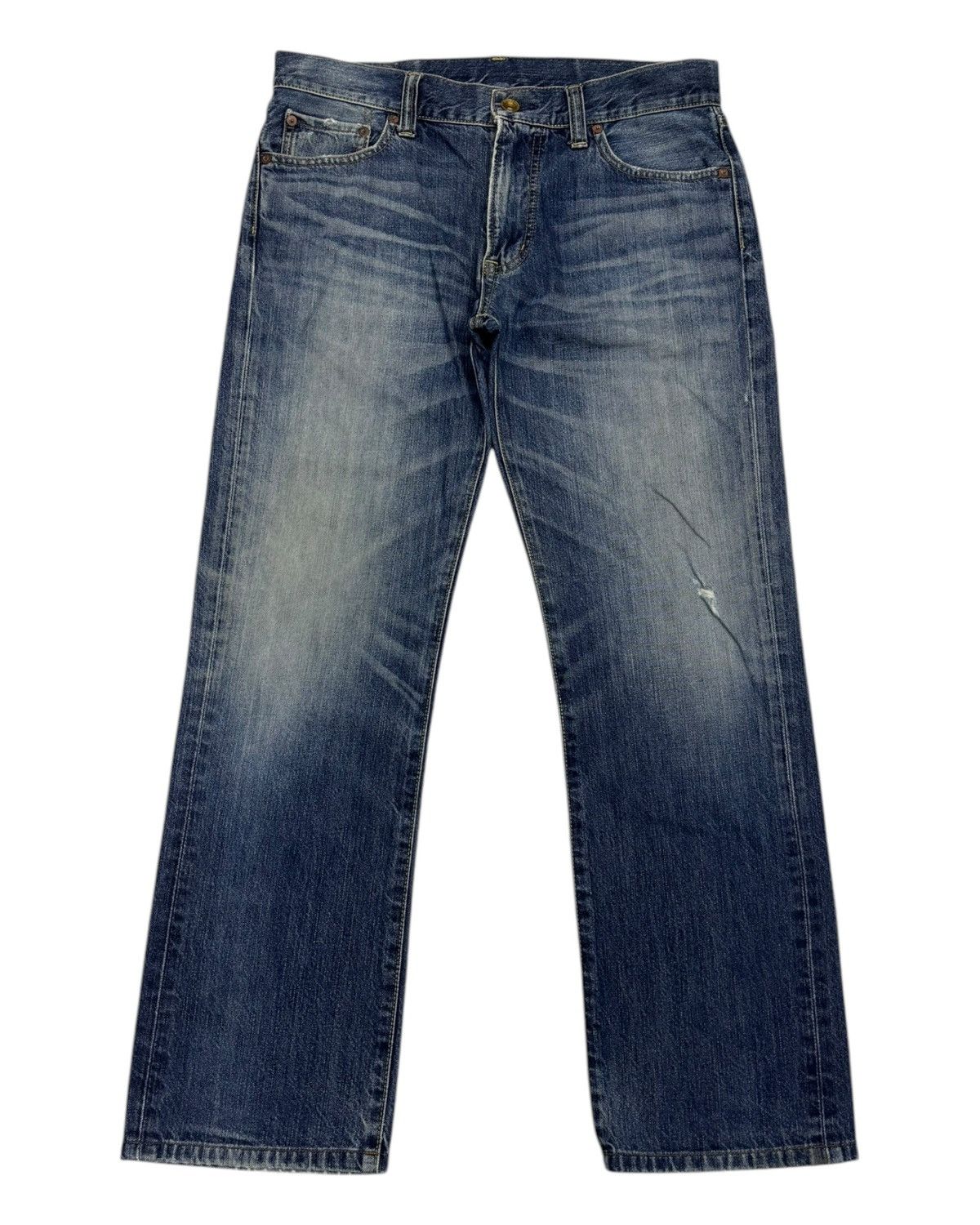 🔥VINTAGE UNIQLO S002 REGULAR DISTRESSED JEAN