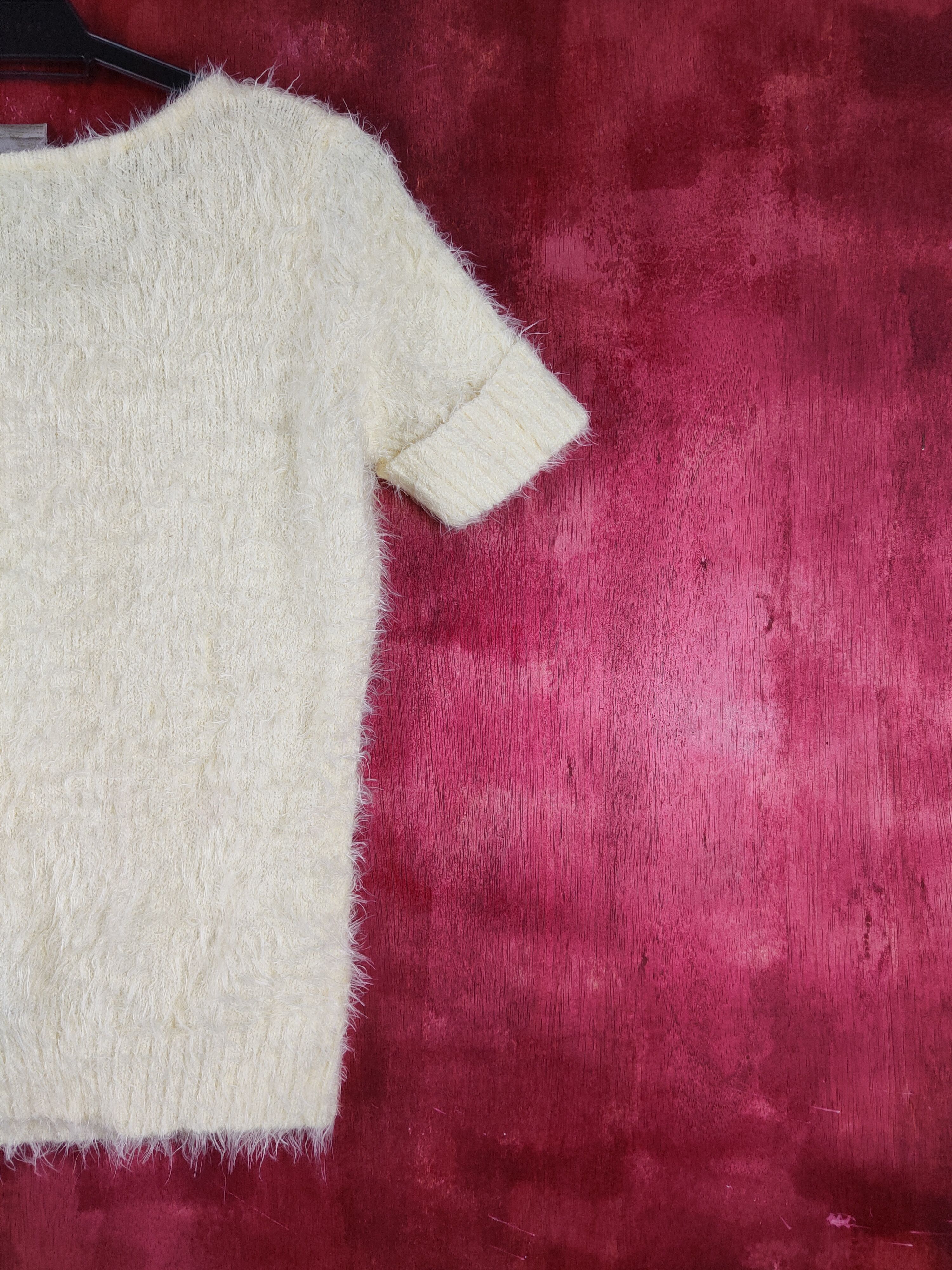 Japanese Brand × Vintage Vintage Matty M Yellow Fur Mohair Knitwear Size L / US 10 / IT 46 - 9 Thumbnail