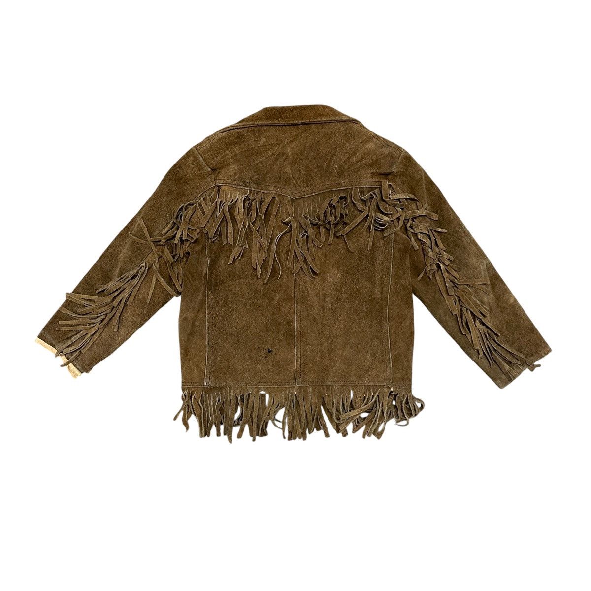Vintage Vintage 70s Pypsa Suede Fringe Western Boho Jacket - Junior Size US XXS / EU 40 - 5 Thumbnail