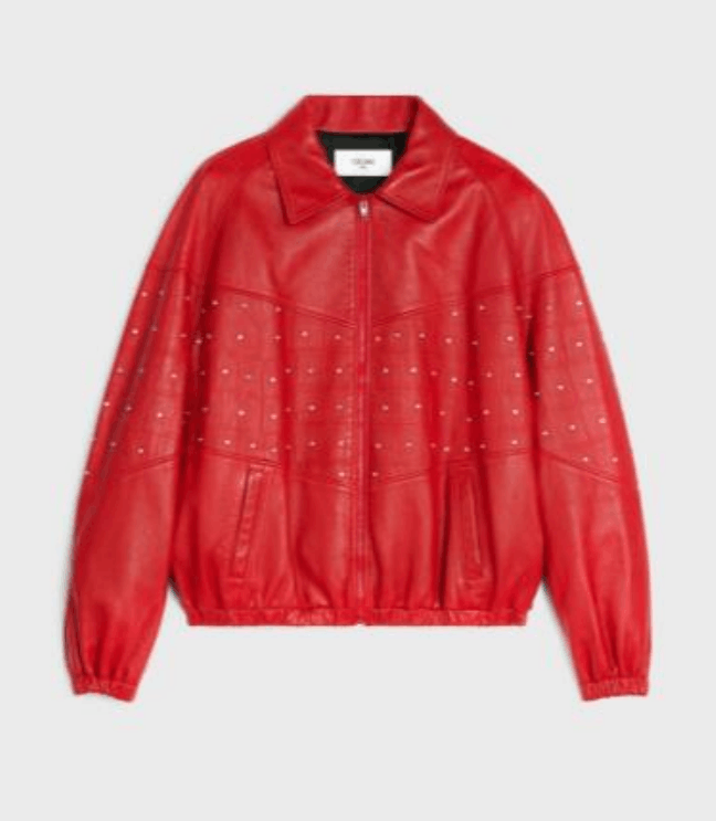 image of Celine O1Bcso1Str0224 2Ee46280D.27Ro Jacket In Red, Women's (Size XL)