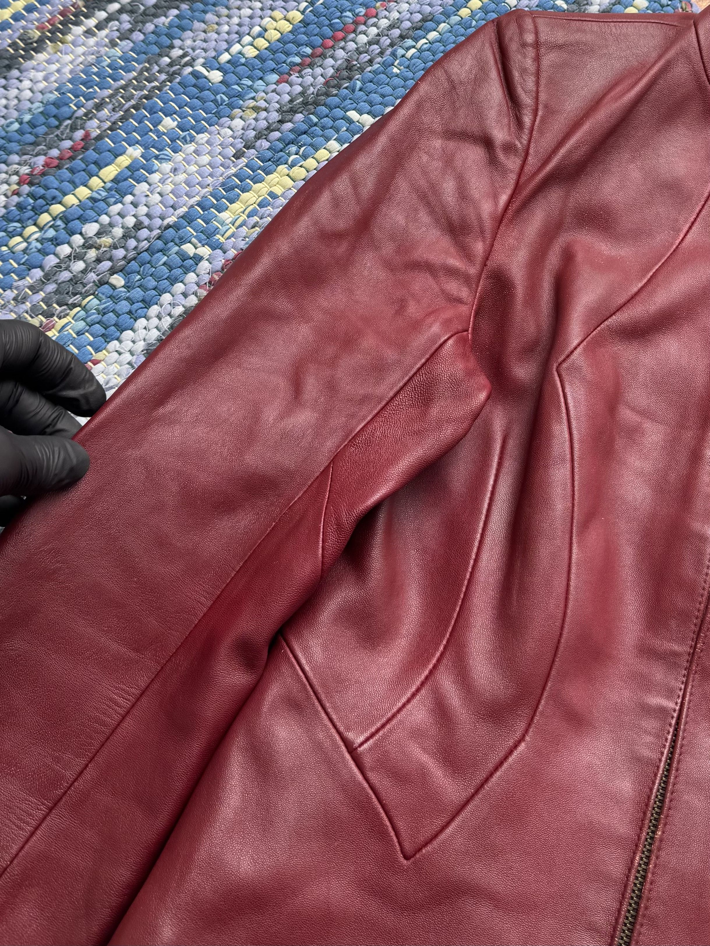 Vintage Vintage Genuine Leather Moto Jacket Zip Front Fitted Coat Size M / US 6-8 / IT 42-44 - 3 Thumbnail