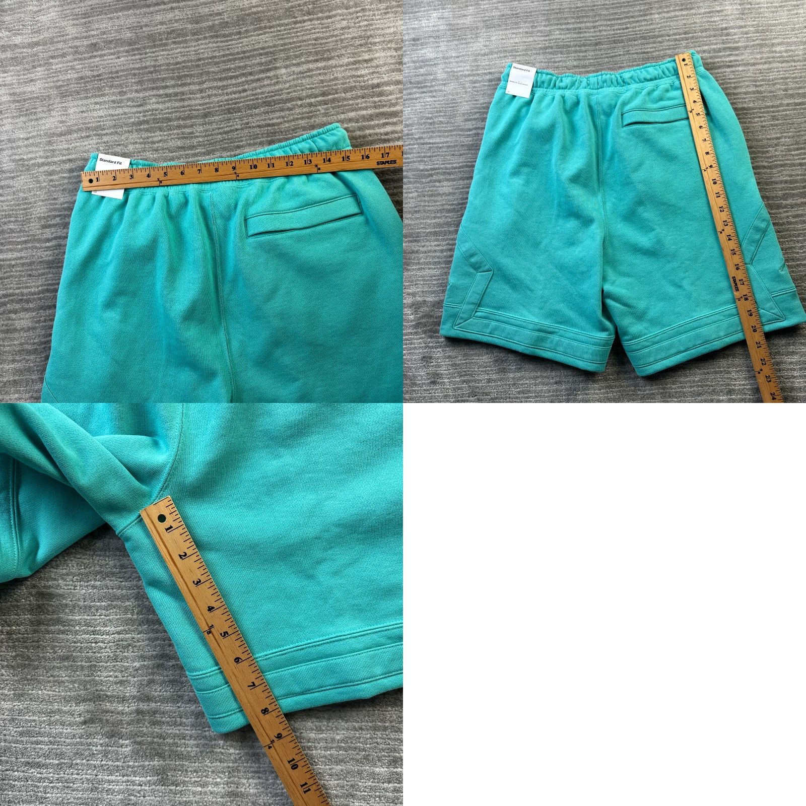 Jordan Brand Jordan Shorts Mens M Teal Blue Flight Fleece Diamond Nike Sports Activewear Athletic Pockets Drawstring Elastic Waist Regular Size US 31 - 8 Thumbnail