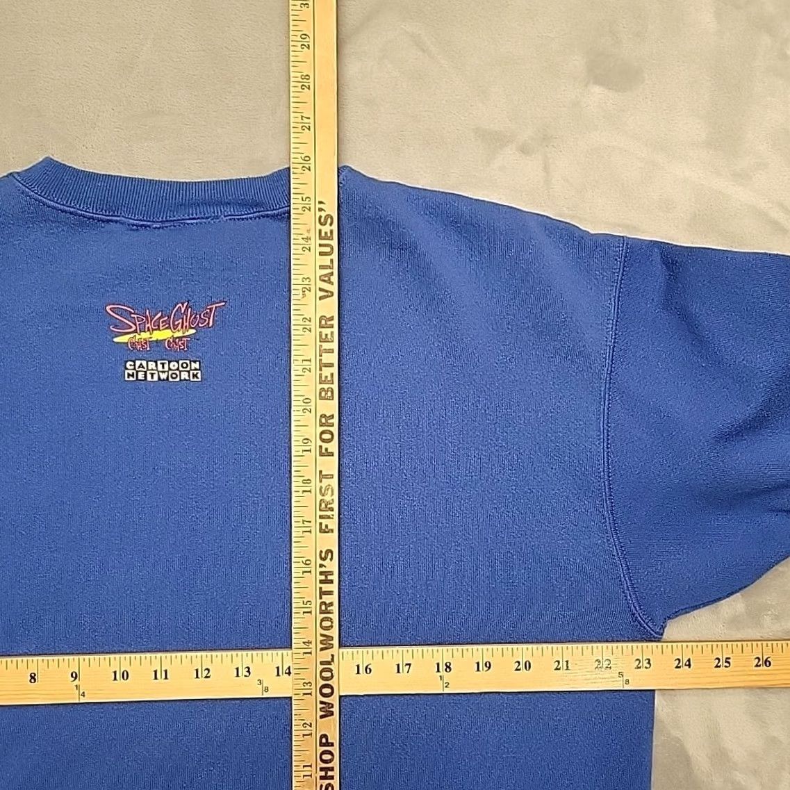 Vintage VINTAGE Space Ghost Sweatshirt Mens L Blue Cartoon Crewneck 2000 Y2K Retro Cartoon Network Sweater Size US L / EU 52-54 / 3 - 6 Thumbnail