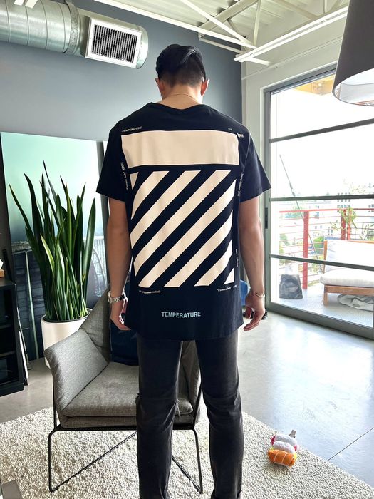 Off white temperature tee 2024 black