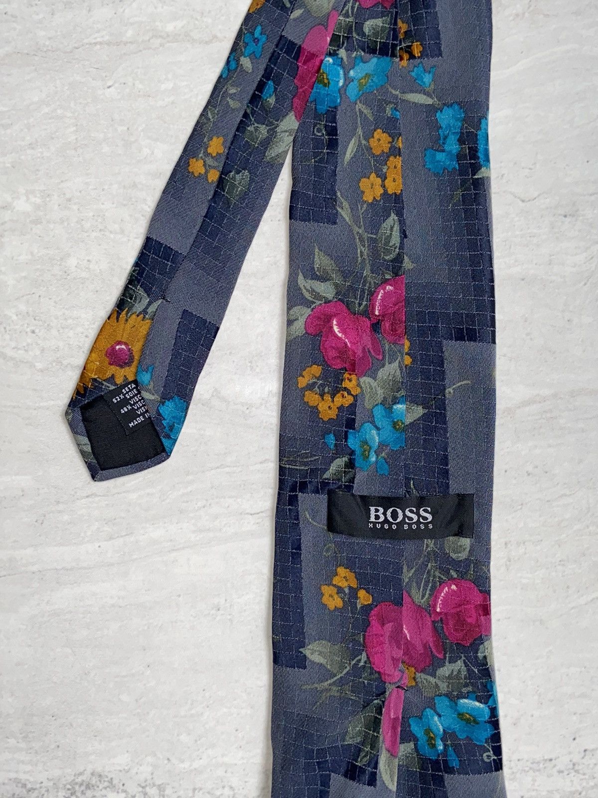 Hugo Boss HUGO BOSS Flower Motive Tie Size ONE SIZE - 3 Thumbnail
