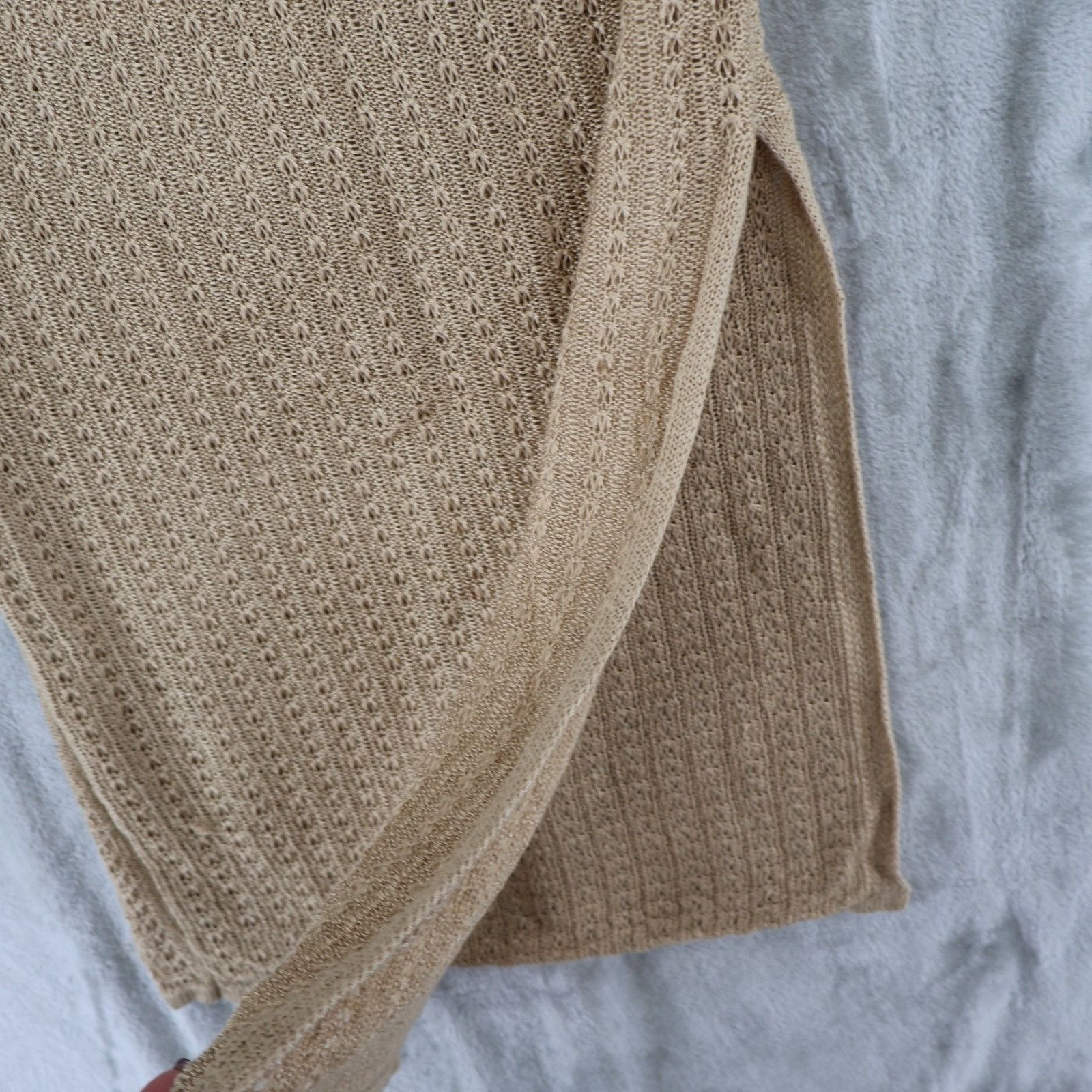 Lauren Ralph Lauren LRL Ralph Lauren Tan Crochet Sleeveless Midi Dress Womens L Size L / US 10 / IT 46 - 5 Thumbnail