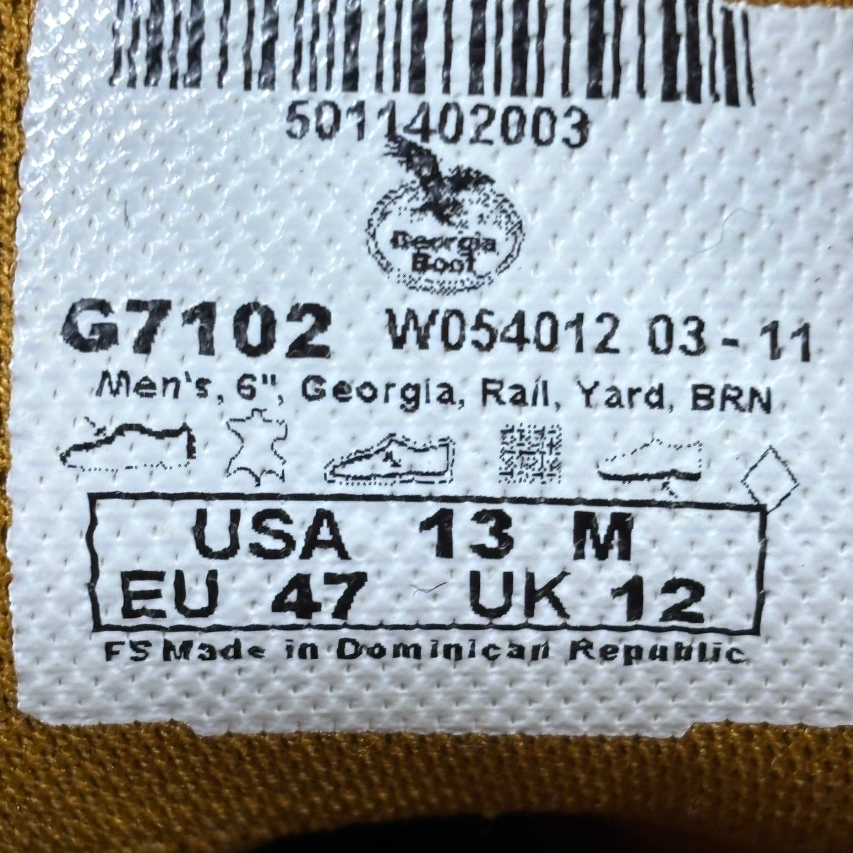 Vintage VINTAGE Georgia 6" Safety Work Boots Mens 13M Brown G7102 Waterproof Logger Vibram Sole Size US 13 / EU 46 - 7 Thumbnail