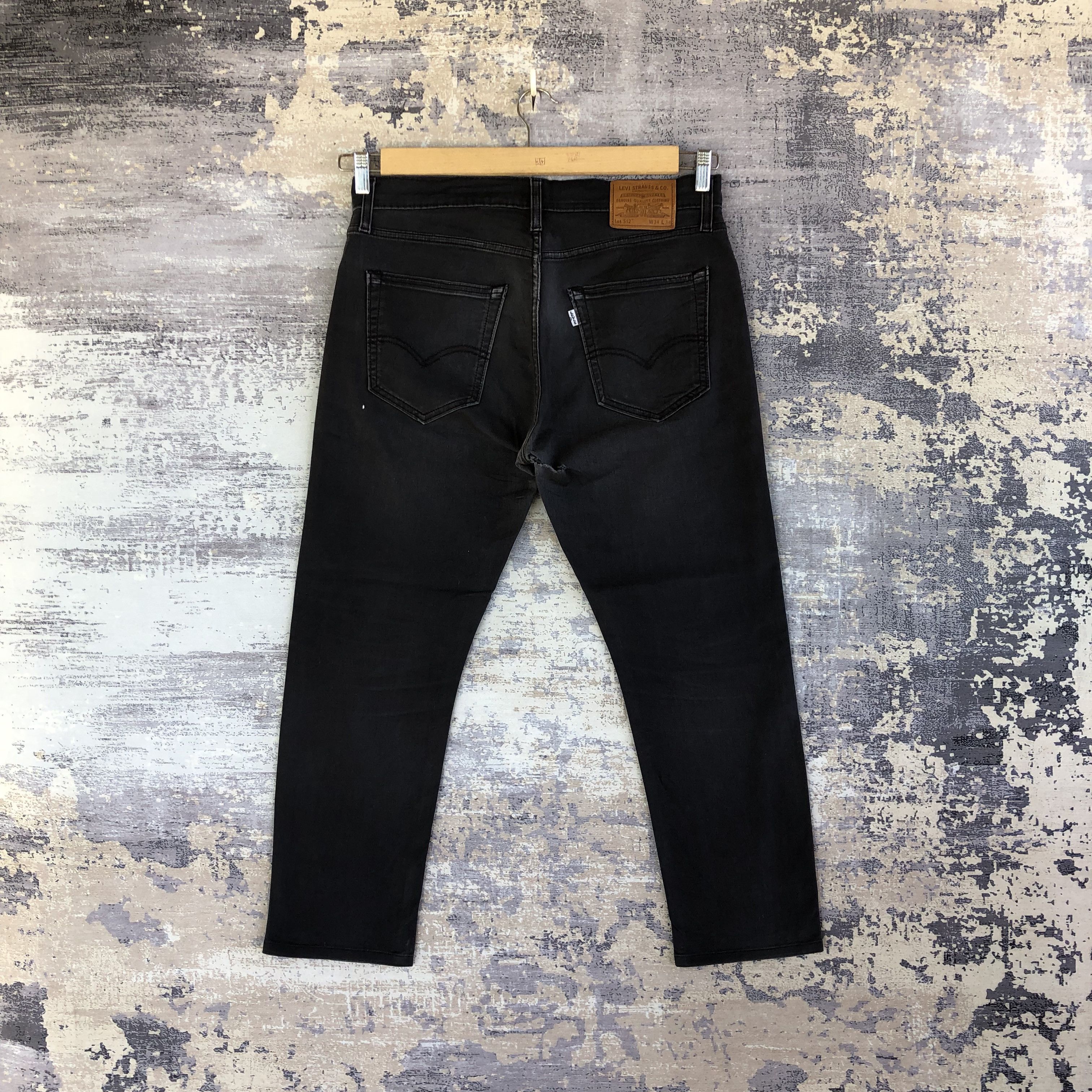 Levi's Vintage Levis 512 Faded Black Jeans Levi's Gray Ash Denim Size US 34 / EU 50 - 2 Thumbnail