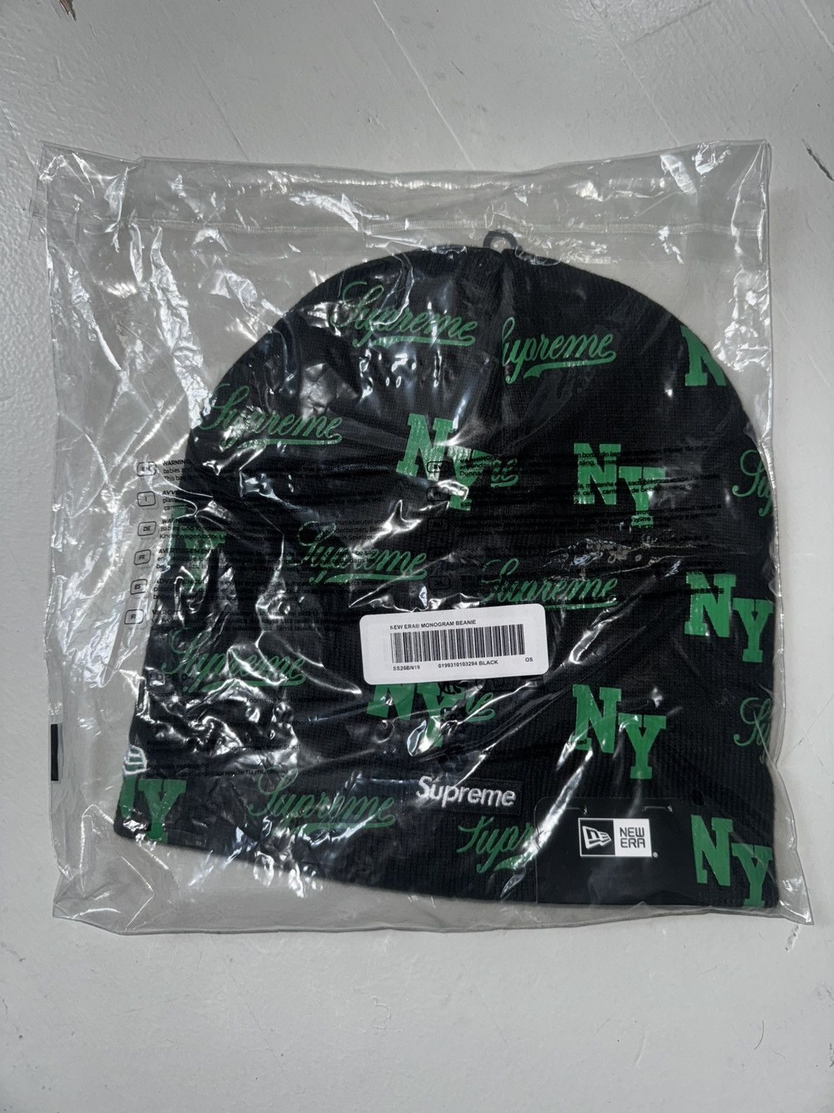 Supreme Supreme x New Era® Monogram Beanie Size ONE SIZE - 3 Thumbnail
