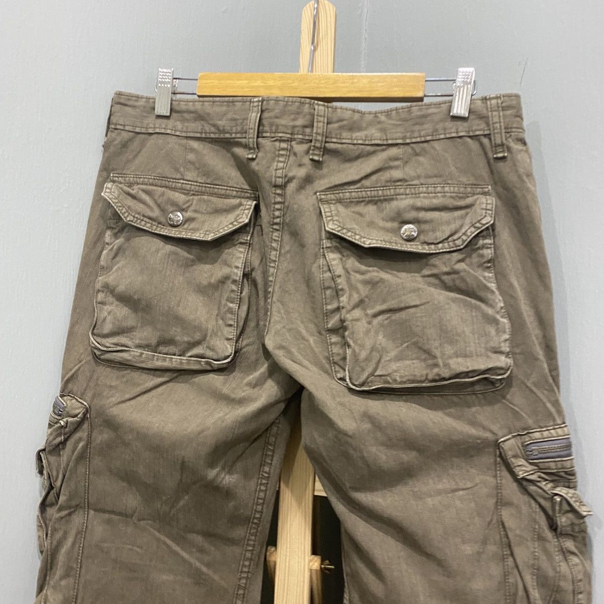 If Six Was Nine Bondage Style Surplus Multipocket Cargo Flared Pants Size US 32 / EU 48 - 14 Thumbnail