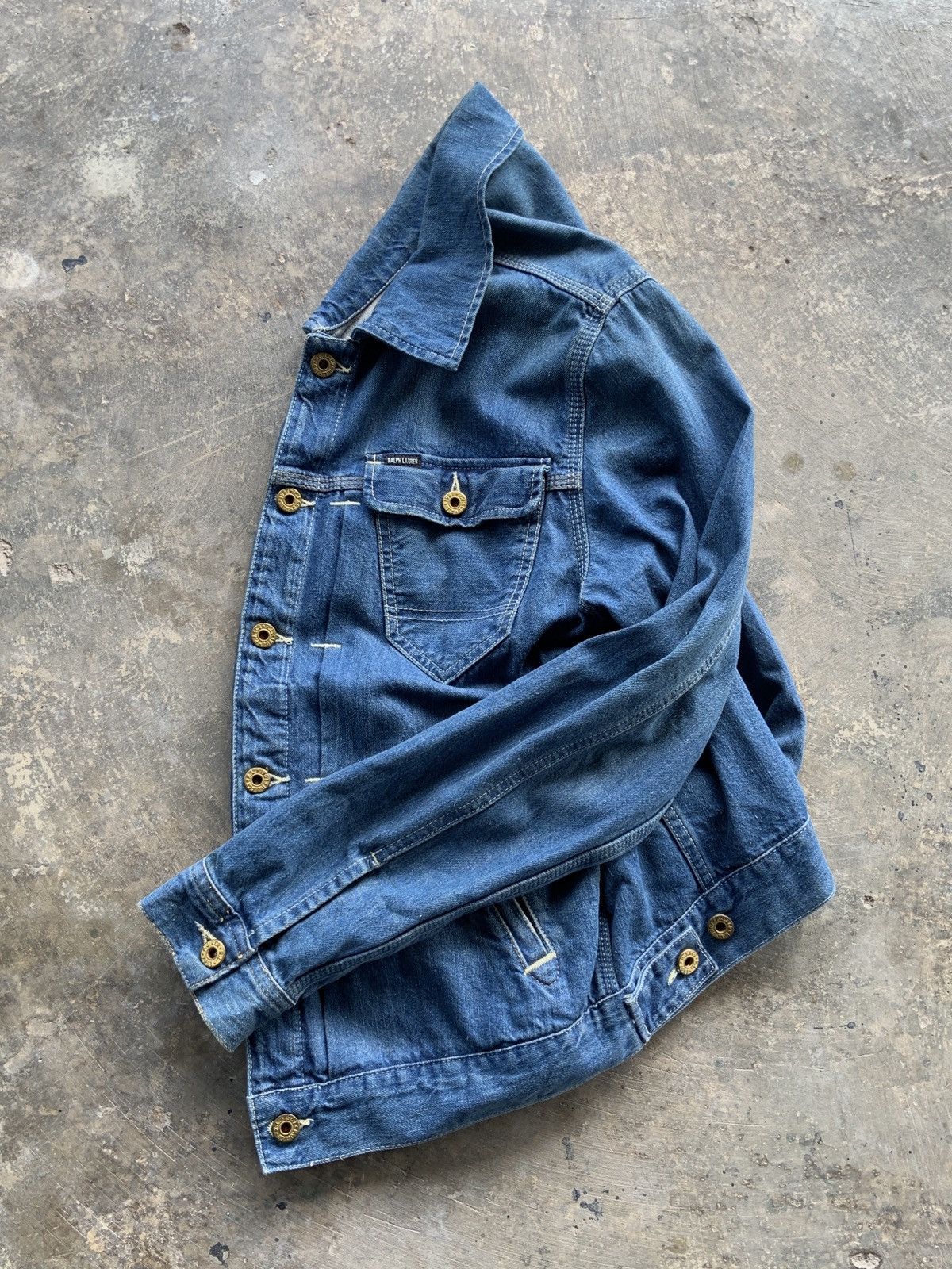 Polo Ralph Lauren Spring 2007 Polo Ralph Lauren Stadium Bear Blue Denim Jacket Size US M / EU 48-50 / 2 - 2 Thumbnail
