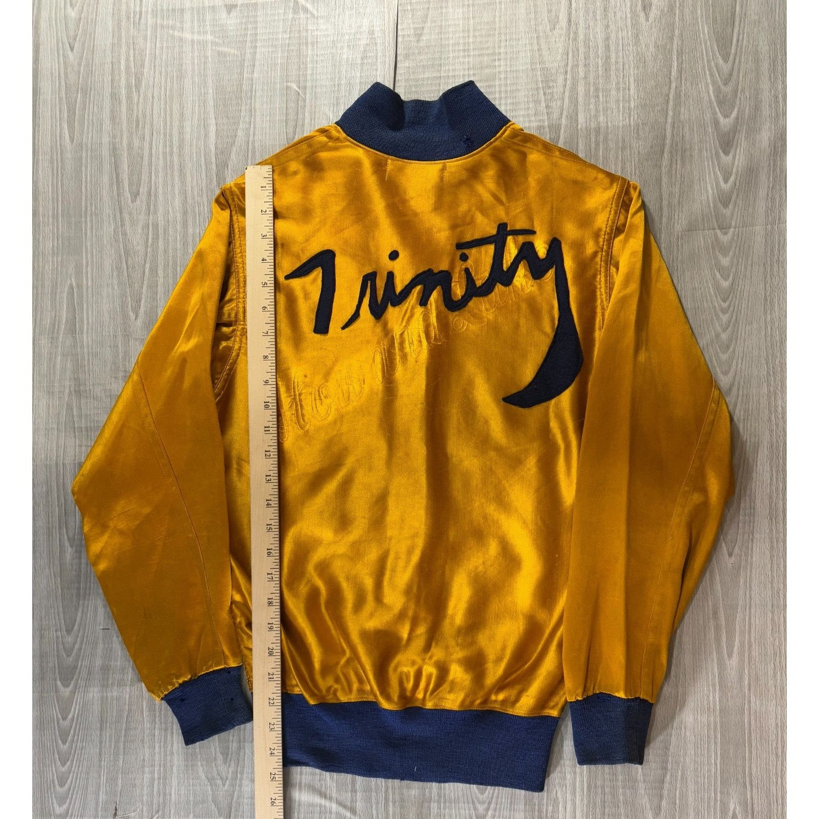 Other Lowe And Campbell Satin Jacket Sz 38 gold blue VTG 40's tryn Size US XS / EU 42 / 0 - 5 Thumbnail