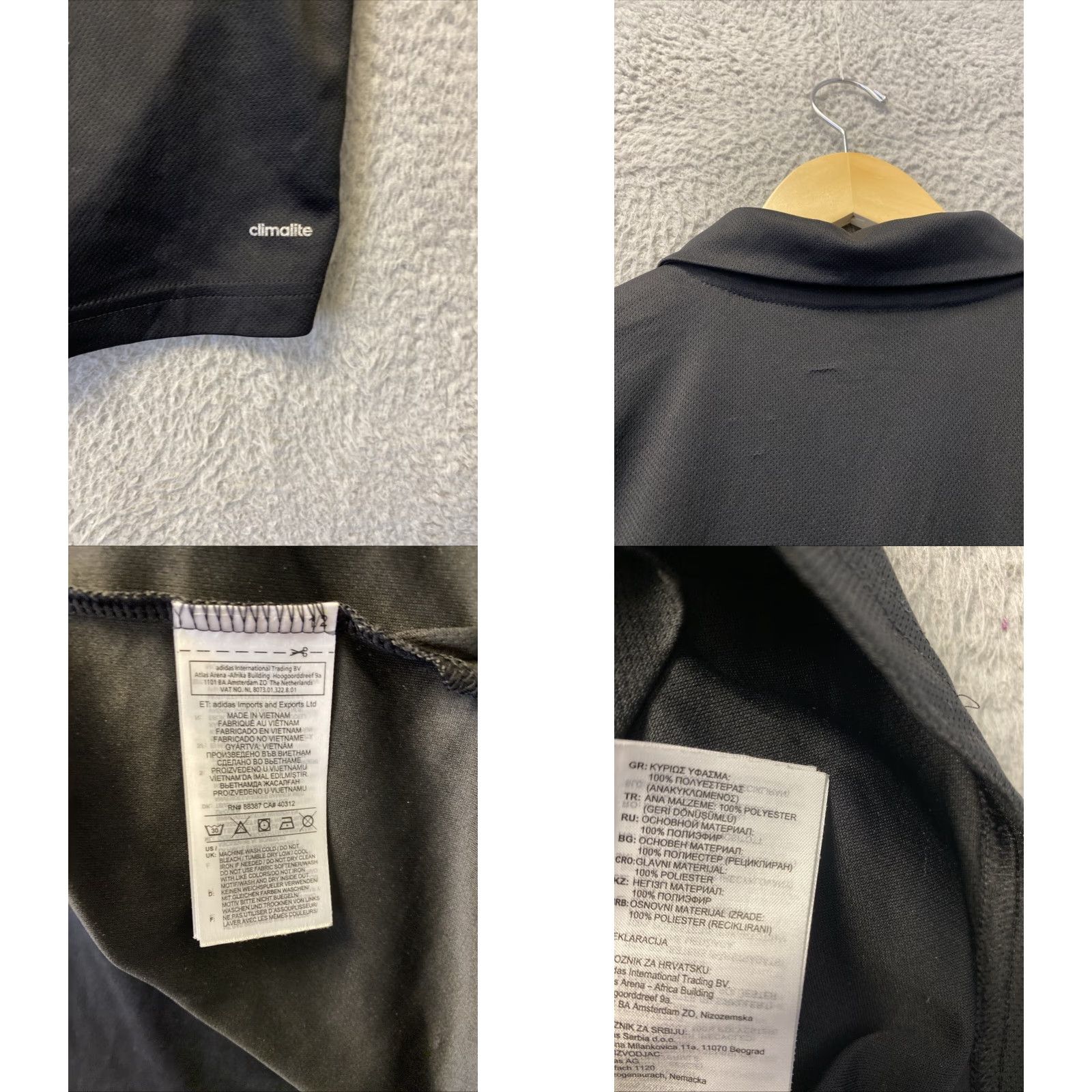 Adidas VINTAGE Adidas Men Short Sleeve Polo Shirt Climalite 2XL Activewear Black Size US XXL / EU 58 / 5 - 8 Thumbnail