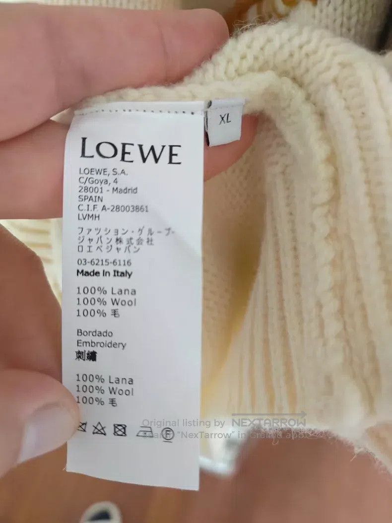 Loewe Loewe Beige Wool Hooded Sweater Size XL / US 12-14 / IT 48-50 - 5 Thumbnail