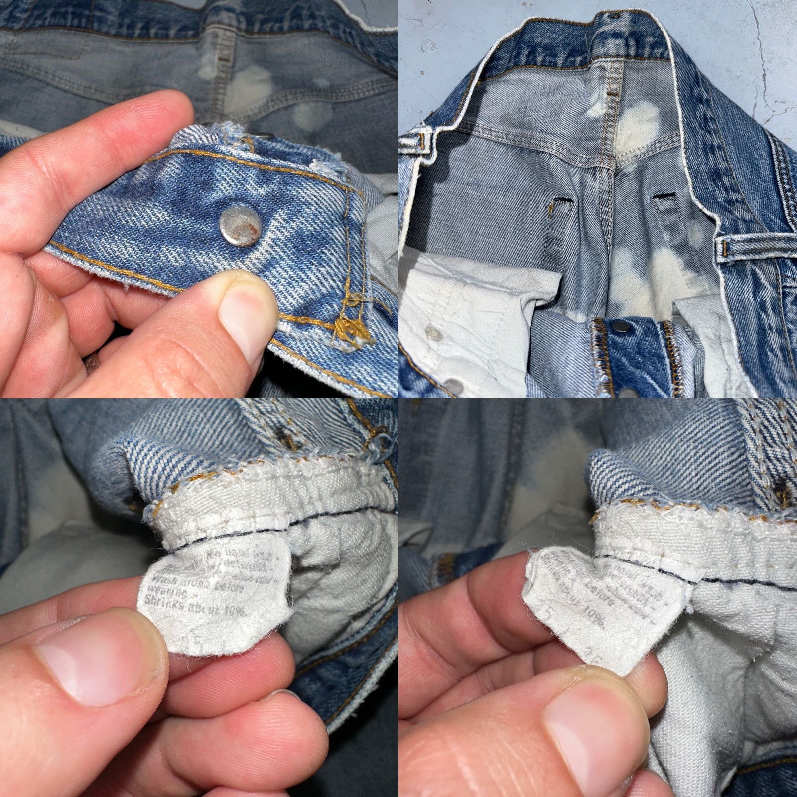 Levi's Levi's 501 XX Jeans Vintage 80s Redline Selvedge USA Med Wash 35x36 36 Inseam Button Block Distressed Regular Mens Jeans Size US 35 - 9 Thumbnail