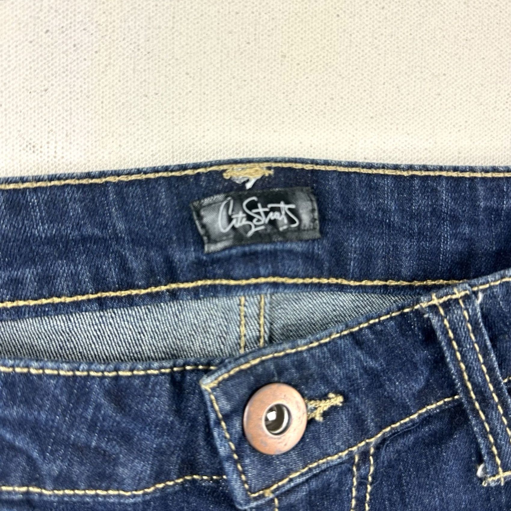 Vintage City Streets Slim Stretch Jean Mens 32x31 Blue Distressed Denim Jeans Straight City Mens Size US 32 / EU 48 - 5 Thumbnail