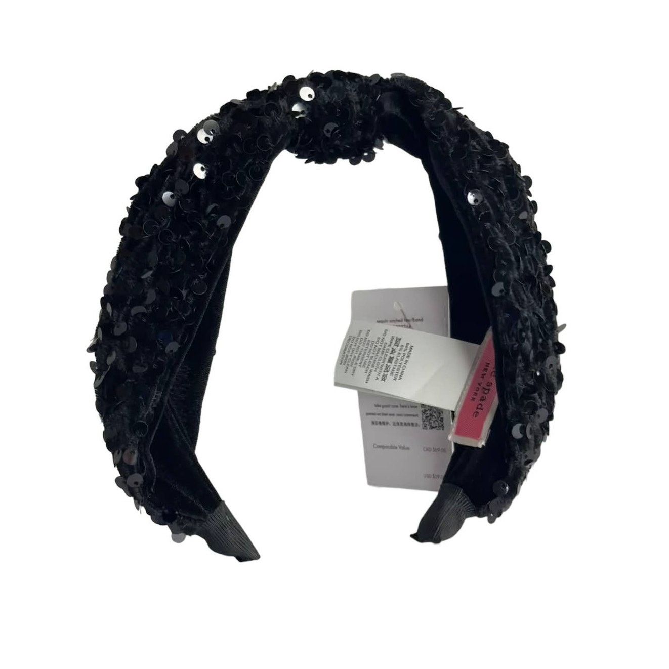 Kate Spade Kate Spade Black Sequin Sinched Headband Size ONE SIZE - 1 Thumbnail