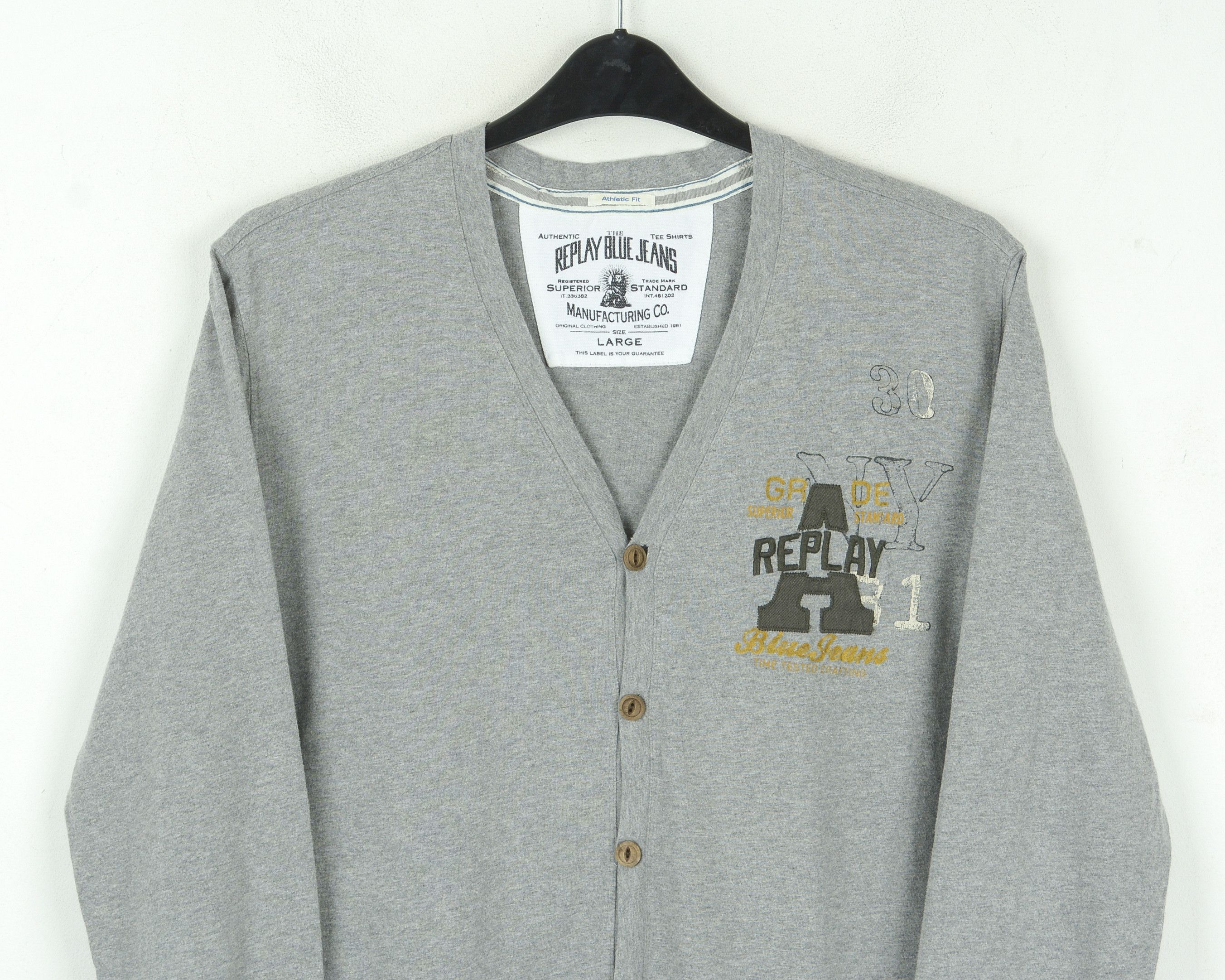Replay REPLAY Athletic Fit Cardigan Jumper Button Jacket Sweater Size US L / EU 52-54 / 3 - 2 Thumbnail