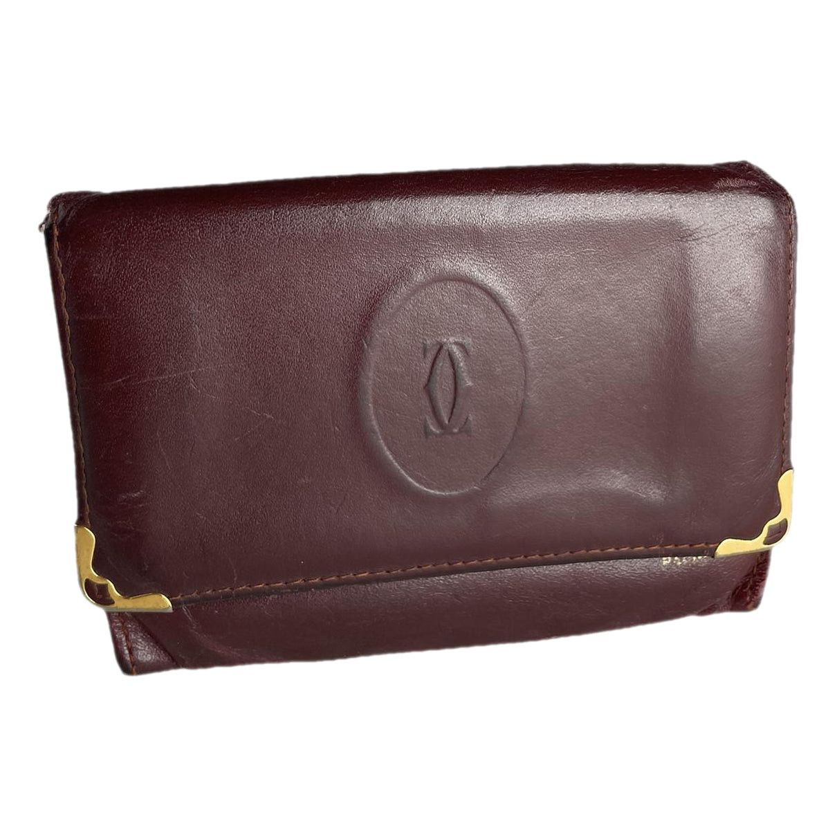 Cartier Burgundy Leather Purse Size ONE SIZE - 1 Thumbnail