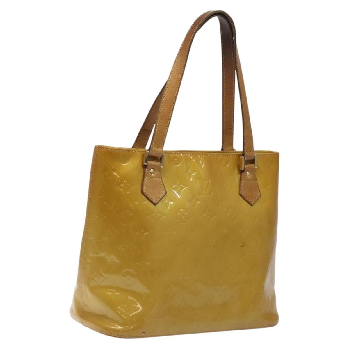 Louis Vuitton LOUIS VUITTON Monogram Vernis Houston Hand Bag Beige M91004 Size ONE SIZE - 1 Thumbnail