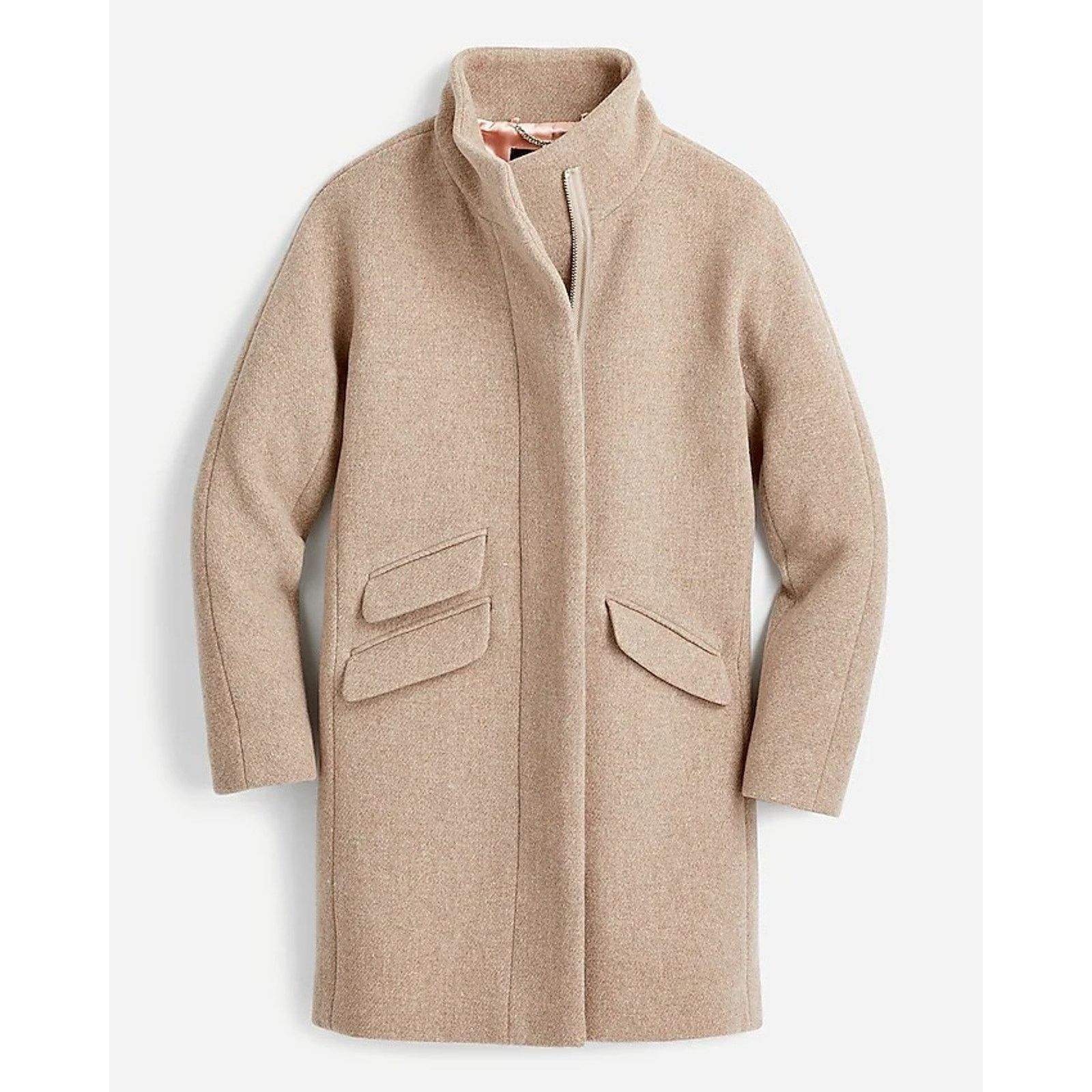 J.Crew J. CREW Stadium Cloth Wool Cocoon Coat Tan Camel Neutral Size XS / US 0-2 / IT 36-38 - 4 Thumbnail