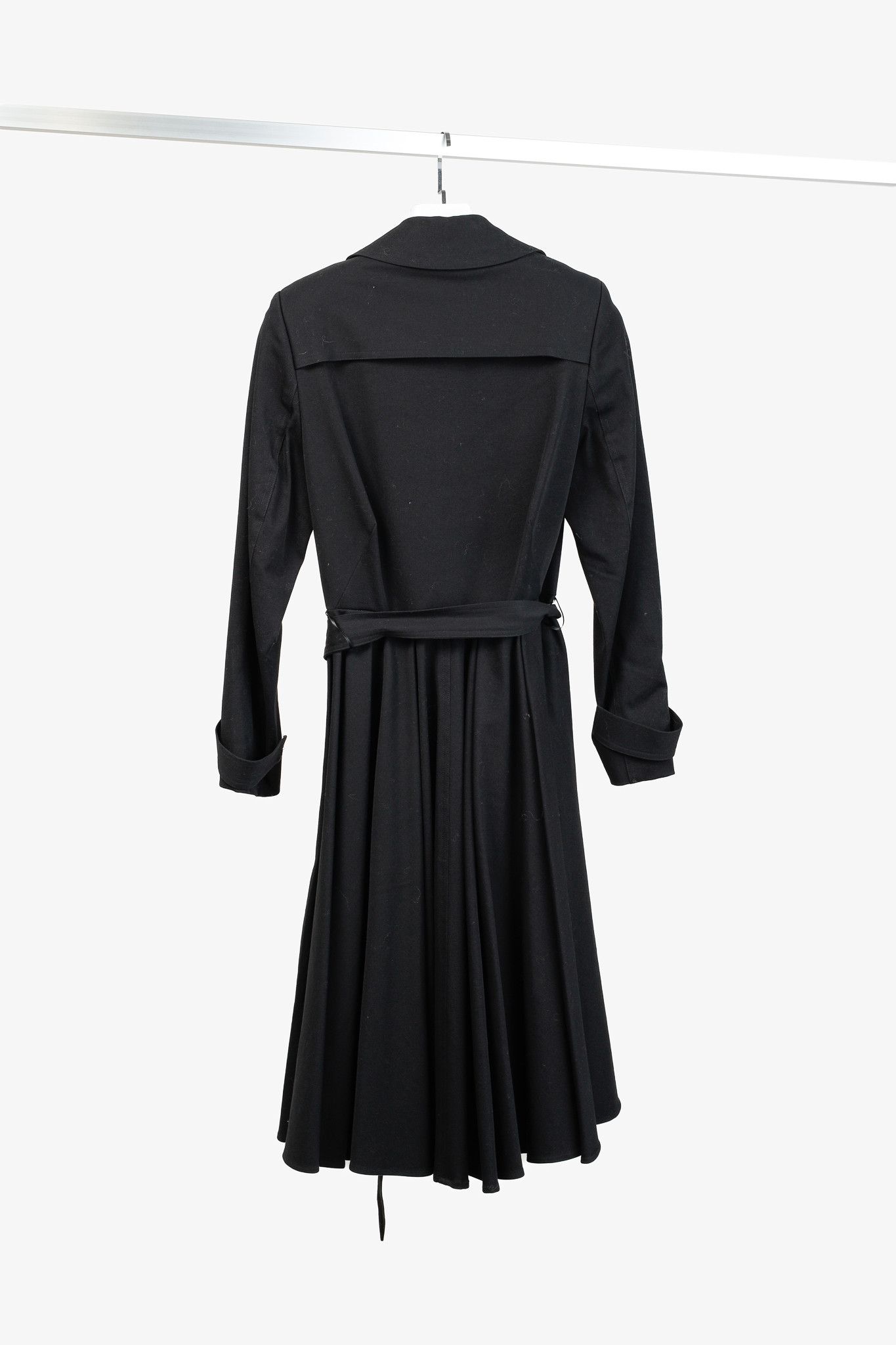 Other Tavan & Mitto Black Full Skirt Trench Coat Size S / US 4 / IT 40 - 2 Thumbnail