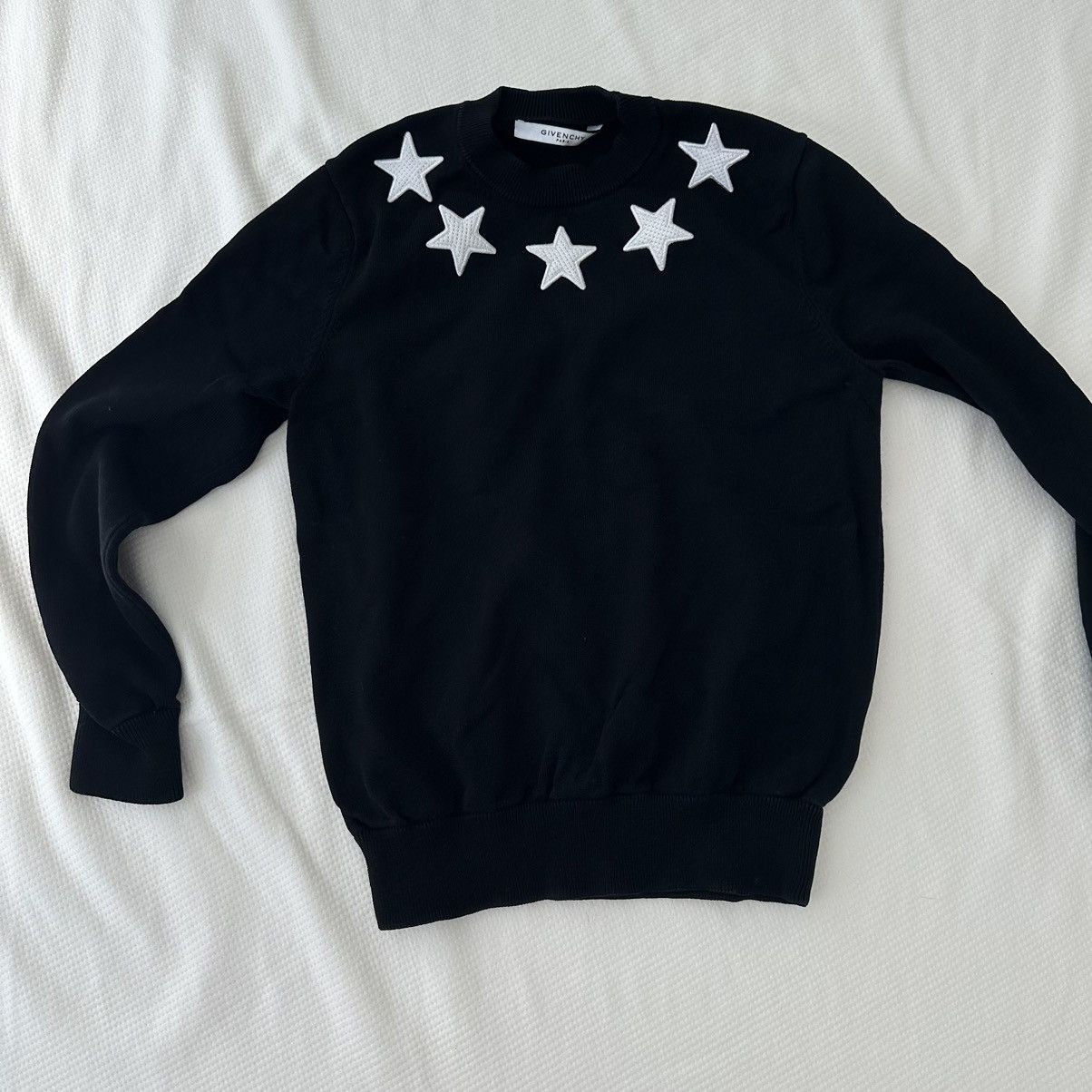 Givenchy Star embroidered black sweater