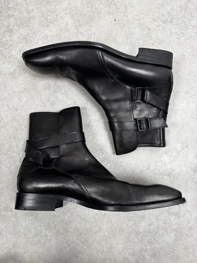 Gucci Gucci Black Buckle Leather Boots Size US 13 / EU 46 - 3 Thumbnail
