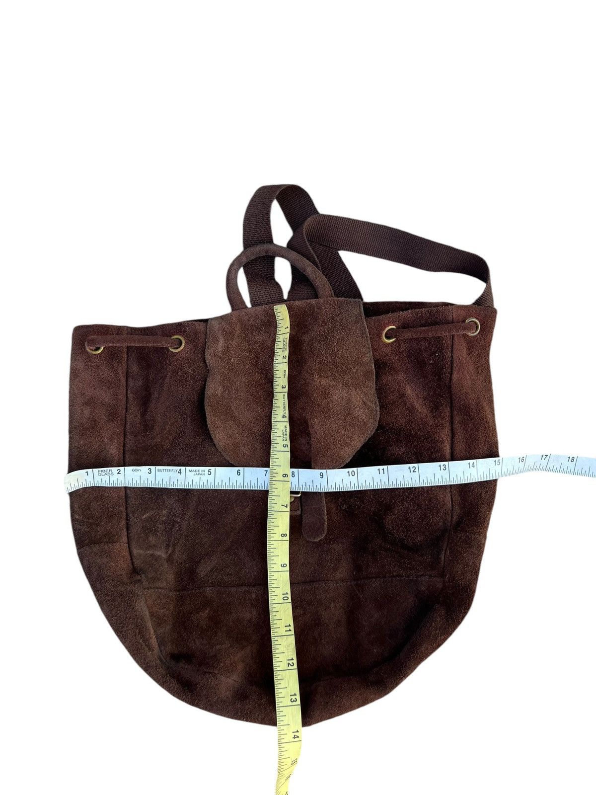 Leather Vintage 90s VIA DEMIZON Japan Suede Leather Backpack Bag Size ONE SIZE - 25 Thumbnail