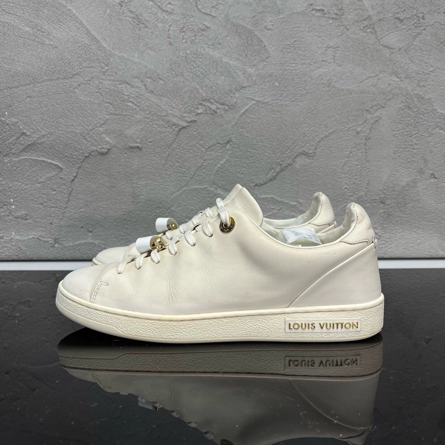 Louis Vuitton LV metallic buckle white sneakers EUR 36 95 New Size US 5 / IT 35 - 3 Thumbnail