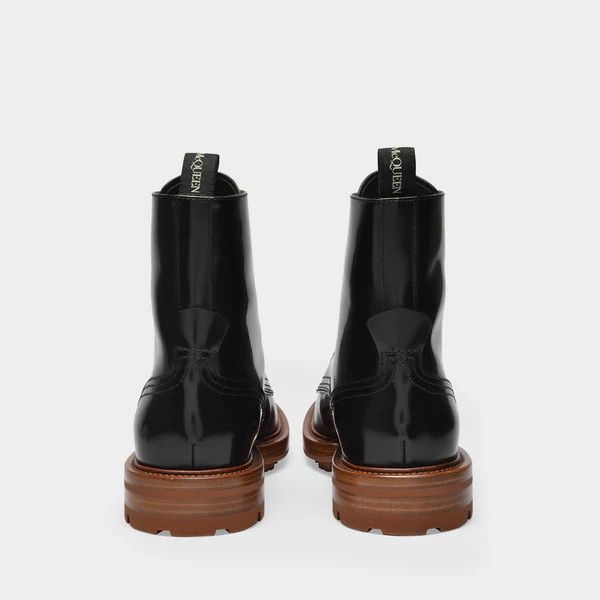 Alexander McQueen o1y1024 Ankle Boots in Black Size US 12 / EU 45 - 3 Thumbnail