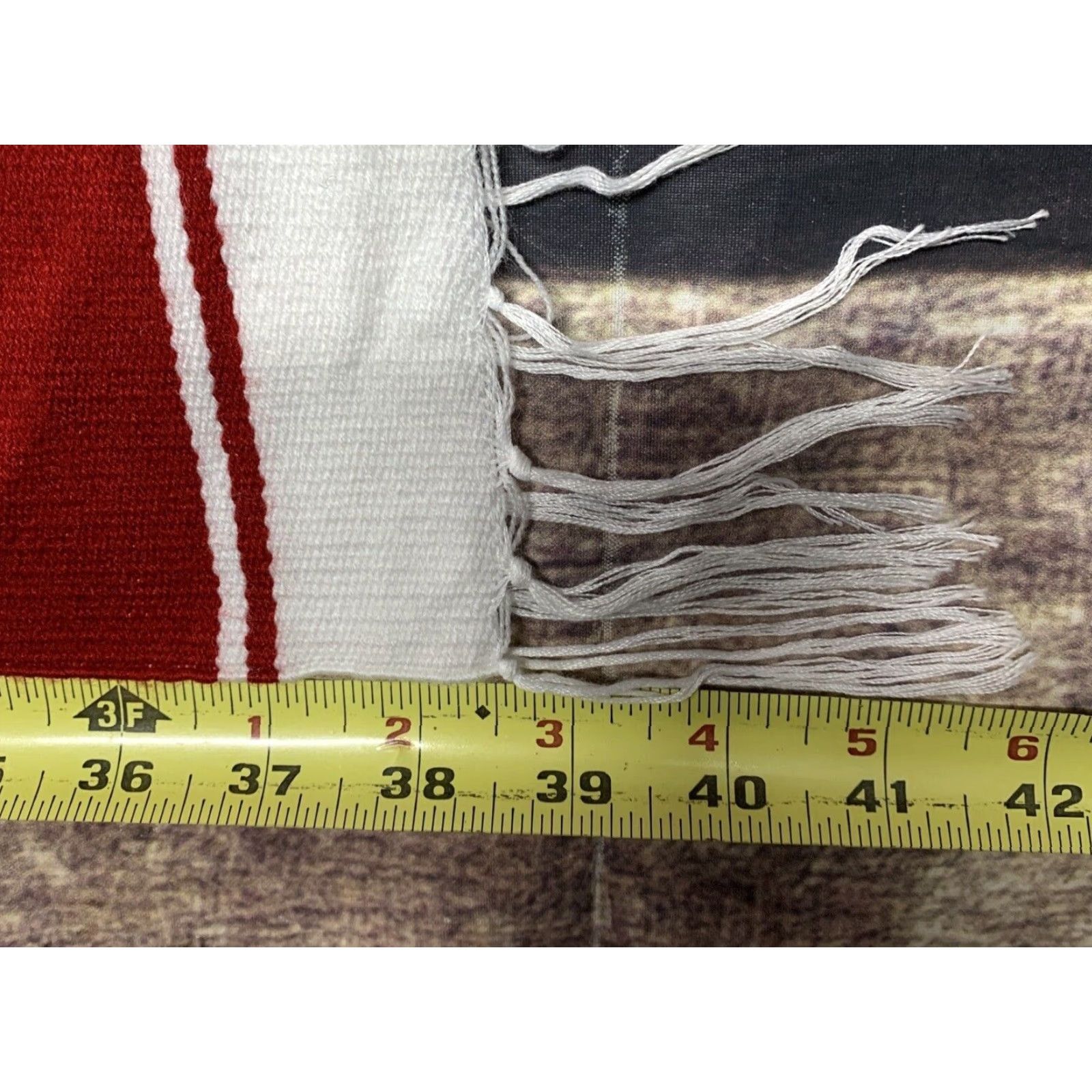 Vintage Detroit Red Wings NHL Pullover Poncho Blanket Woven Embroidered One Size Unisex Adults Carded Red Knit Blanket Pullover Winter Spring Fall Mens Womens Size ONE SIZE - 3 Thumbnail