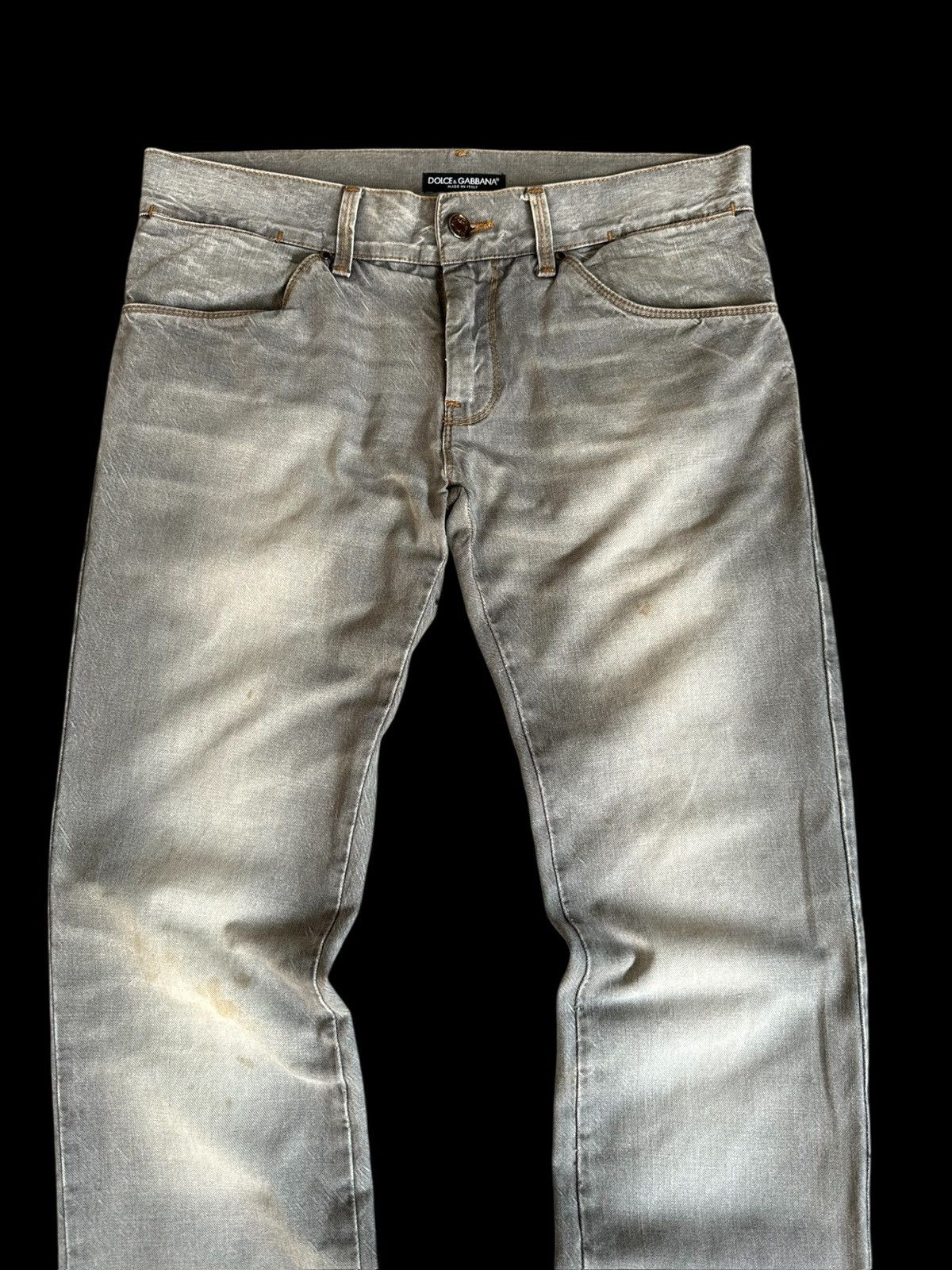 Dolce & Gabbana 00’s VTG Dolce & Gabbana 14 Gold distressed grey dirty jeans Size US 32 / EU 48 - 3 Thumbnail
