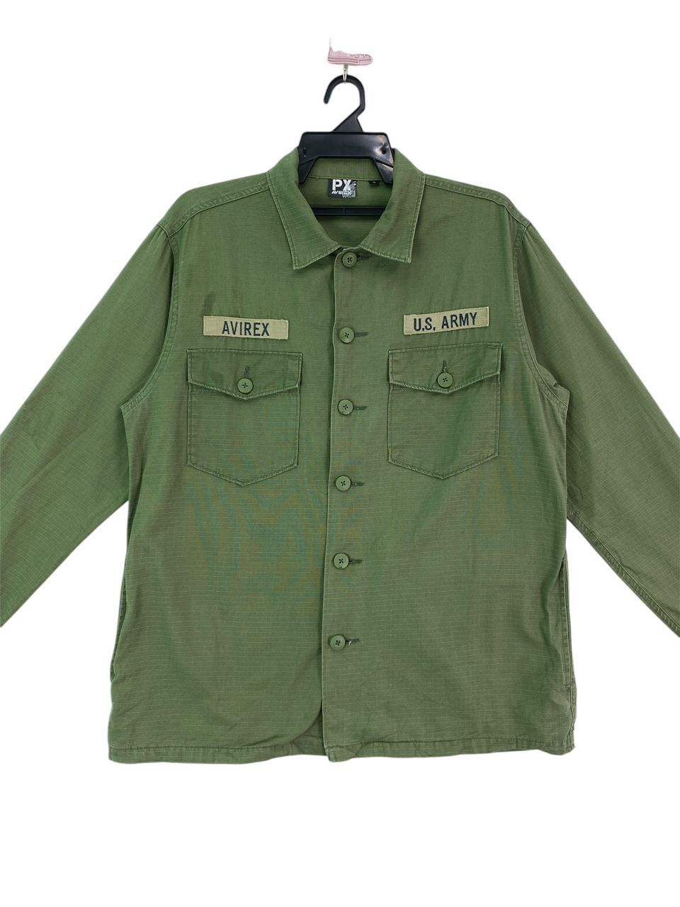 Avirex × Vintage Vtg 90s Avirex military ripstop shirts button up patch logo Size US L / EU 52-54 / 3 - 2 Thumbnail