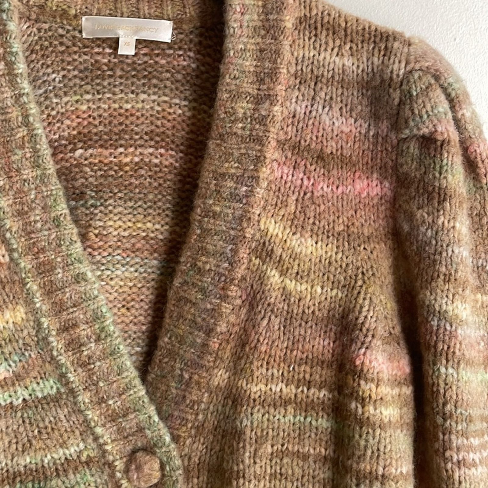 LoveShackFancy LOVESHACKFANCY Wilford Boyfriend Cardigan Harvest Oat Size XS / US 0-2 / IT 36-38 - 3 Thumbnail