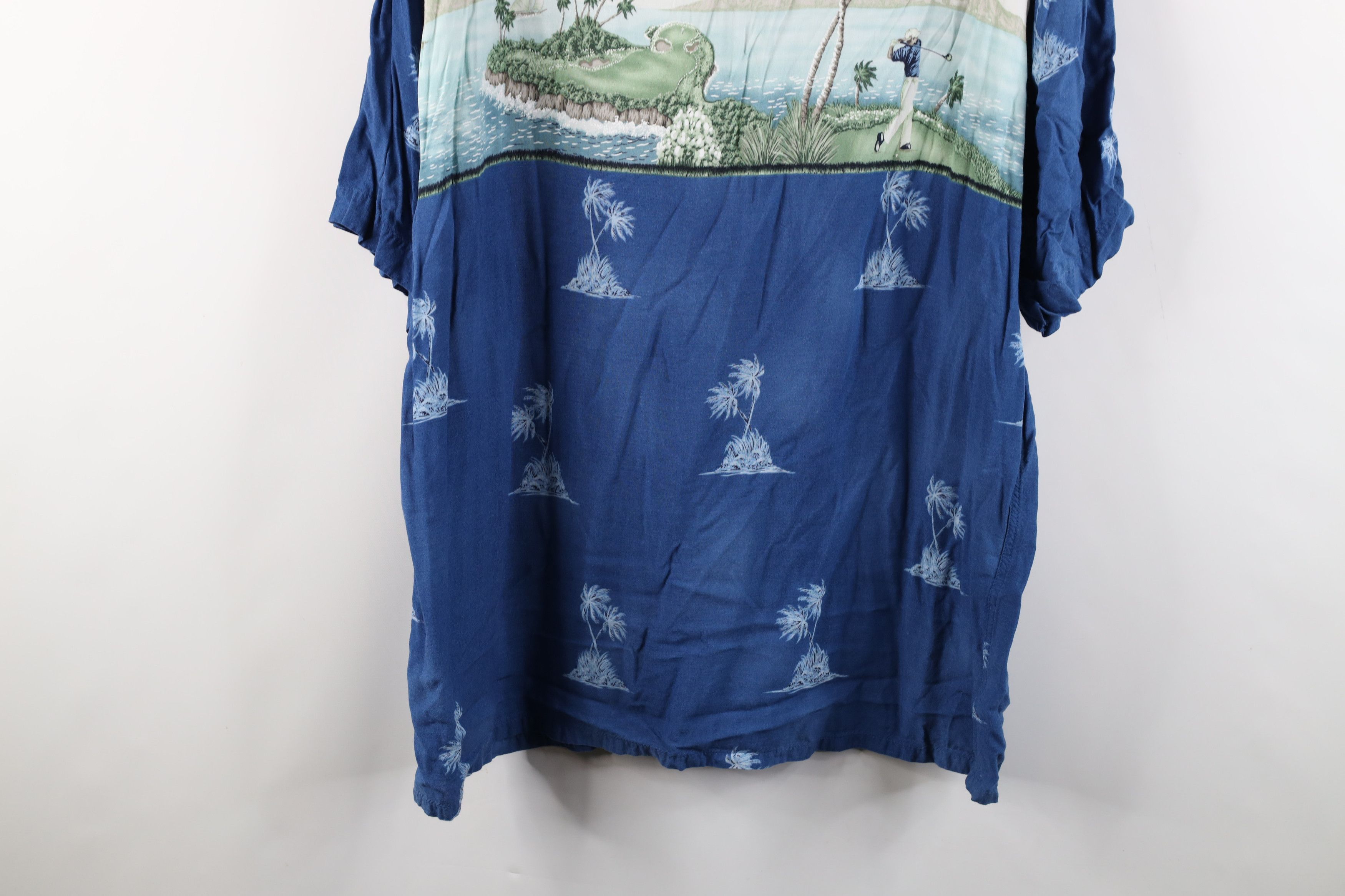 Vintage Vintage 90s Streetwear Golf Over Print Hawaiian Button Shirt Size US XL / EU 56 / 4 - 12 Thumbnail