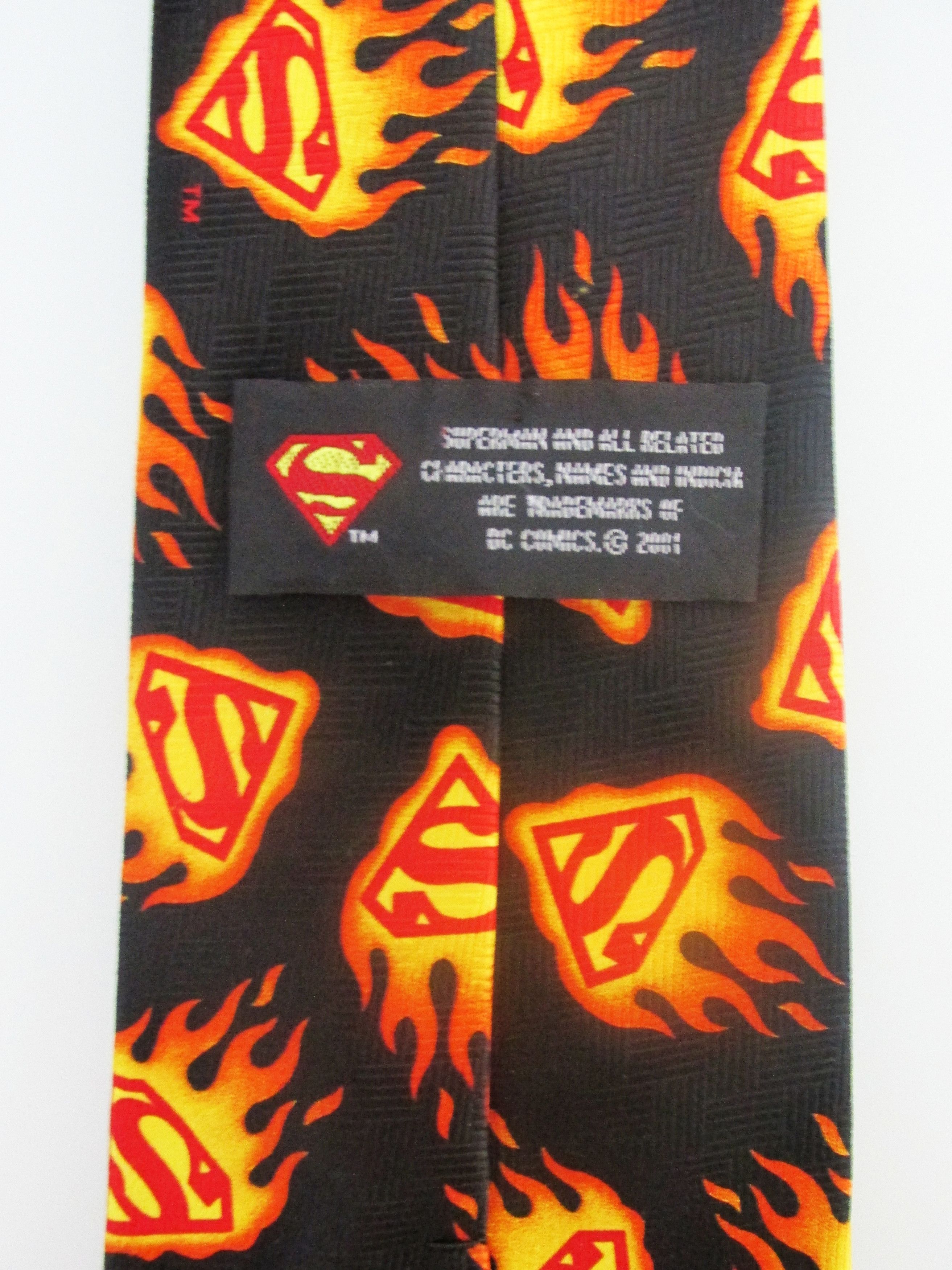 DC Comics Superman/DC Comics (NWOT) Logo Men's Tie Vintage 2001 Size ONE SIZE - 5 Thumbnail