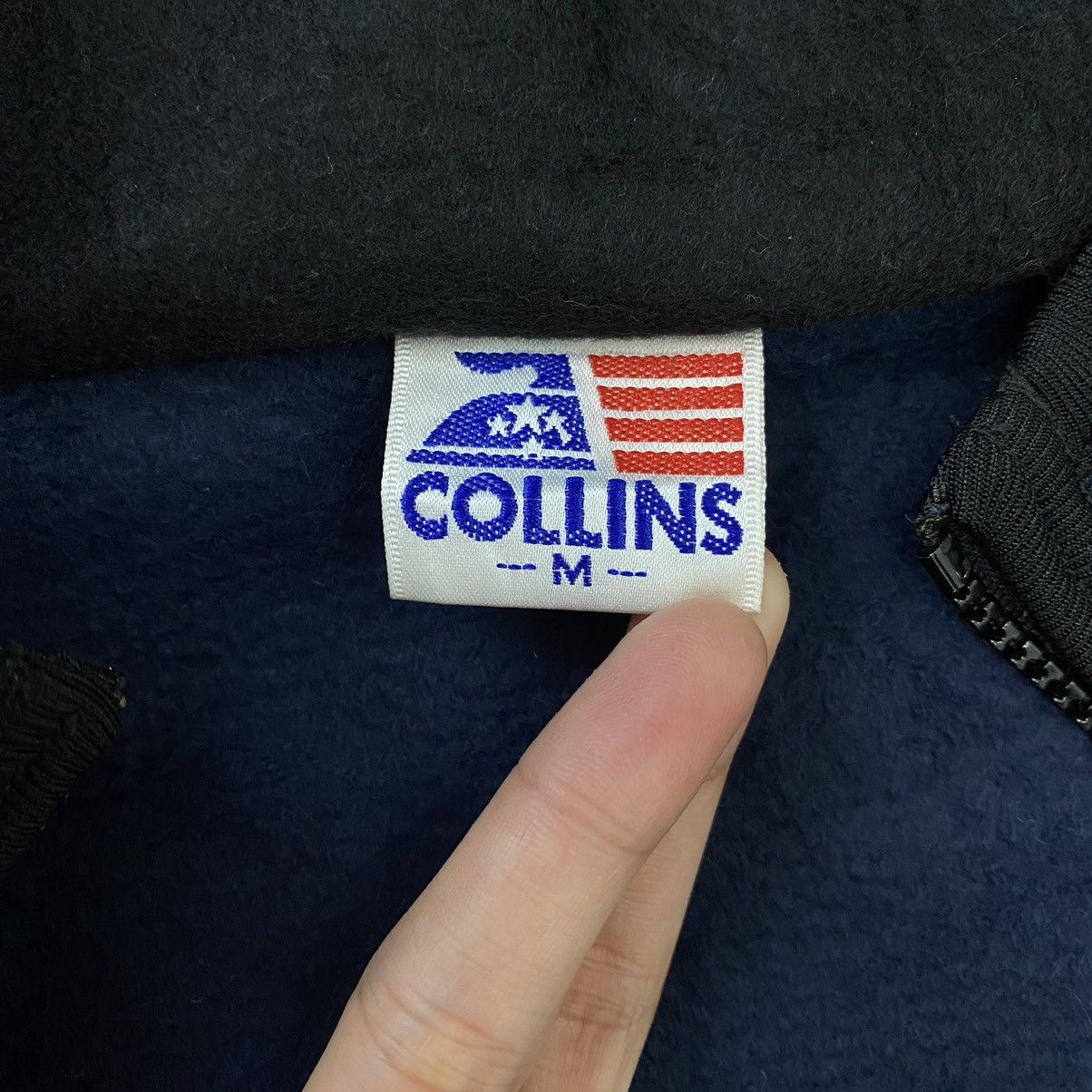 Other COLLINS USA Half Zipper Embroidered Brand Retro Sherpa Navy Size US M / EU 48-50 / 2 - 3 Thumbnail