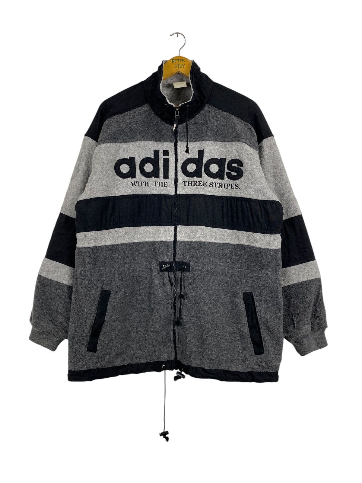 Adidas × Vintage Vintage Adidas Fleece Jacket Size US L / EU 52-54 / 3 - 1 Thumbnail