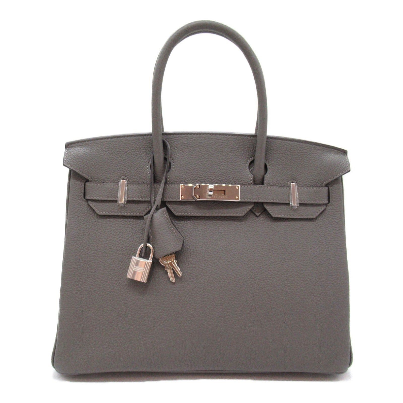 Hermes Hermes Birkin 30 Grimeyer Handbag Leather Togo Gray Silver Hardware B Stamp Size ONE SIZE - 1 Thumbnail