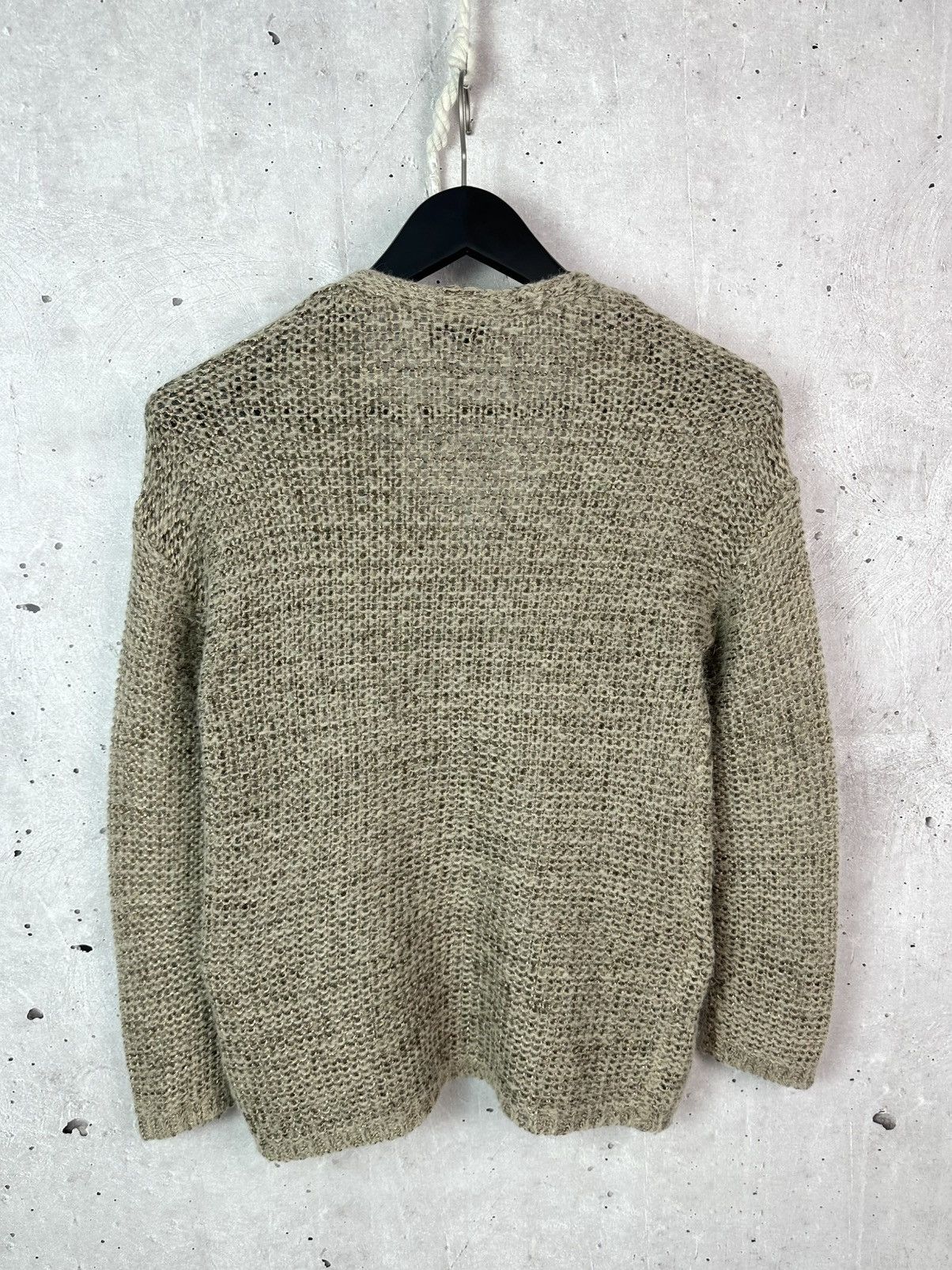 Reiss Reiss Woll Knit Beige-Gold V-neck Long Sleece Women’s Jumper Size M / US 6-8 / IT 42-44 - 7 Thumbnail